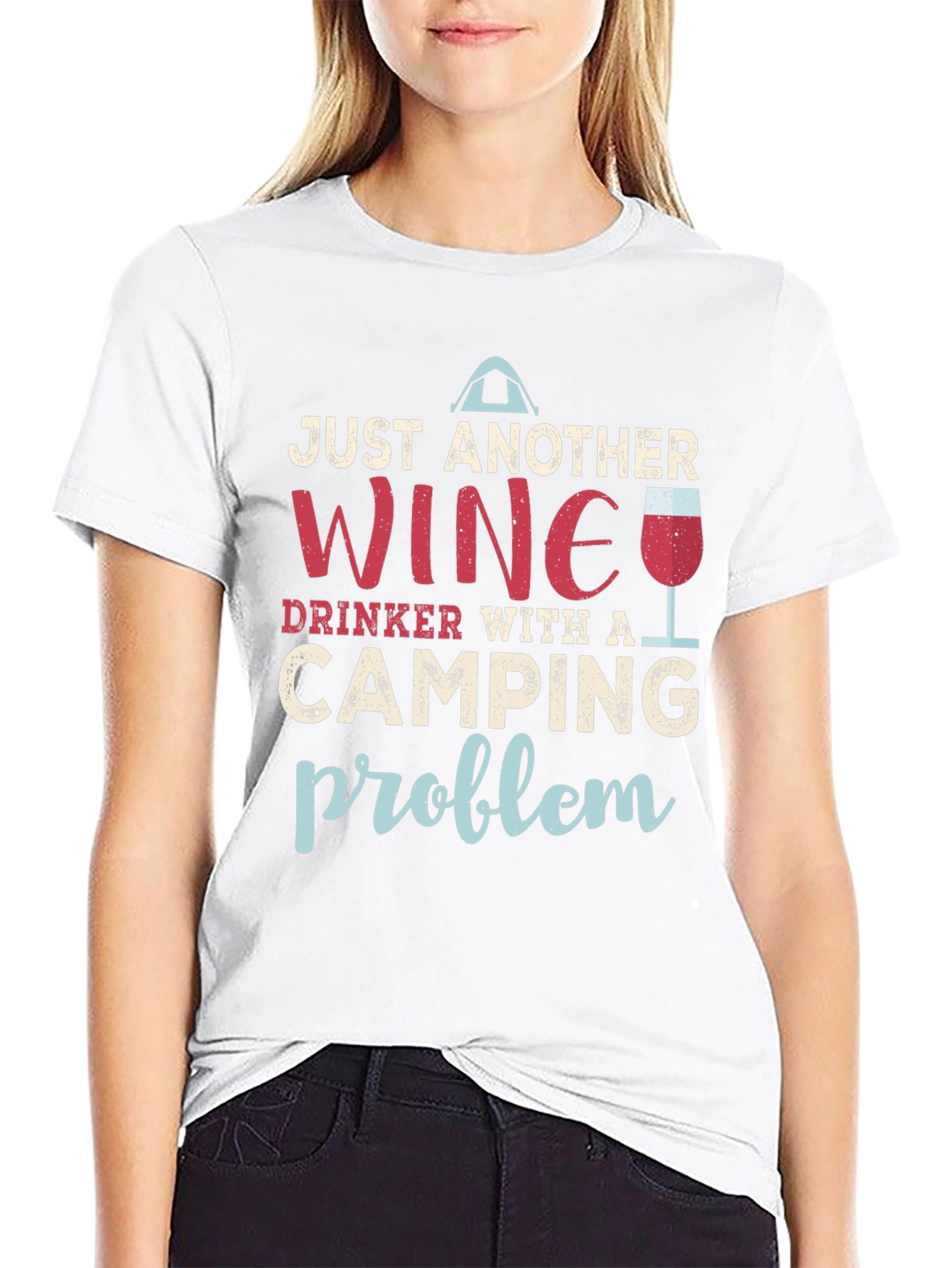 Wine and Camping Graphic T-Shirt