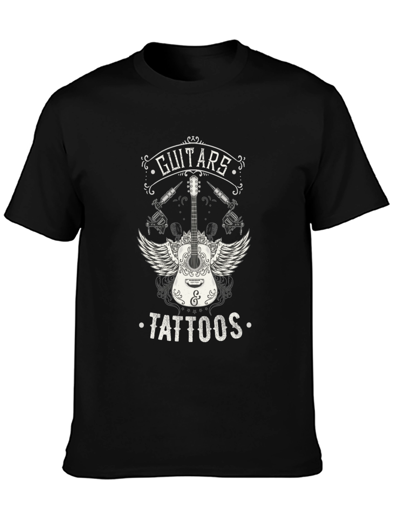 Guitars Tattoos Graphic T-Shirt