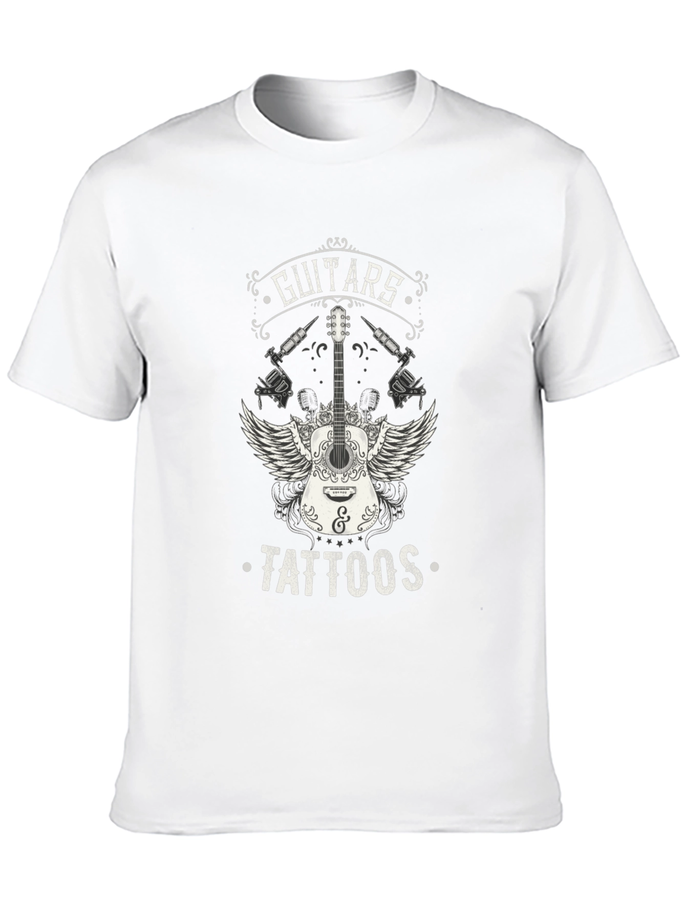 Guitars Tattoos Graphic T-Shirt