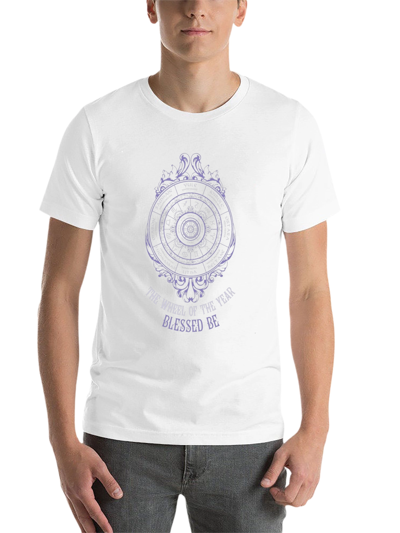 Wheel of the Year Blessed Be Black T-Shirt