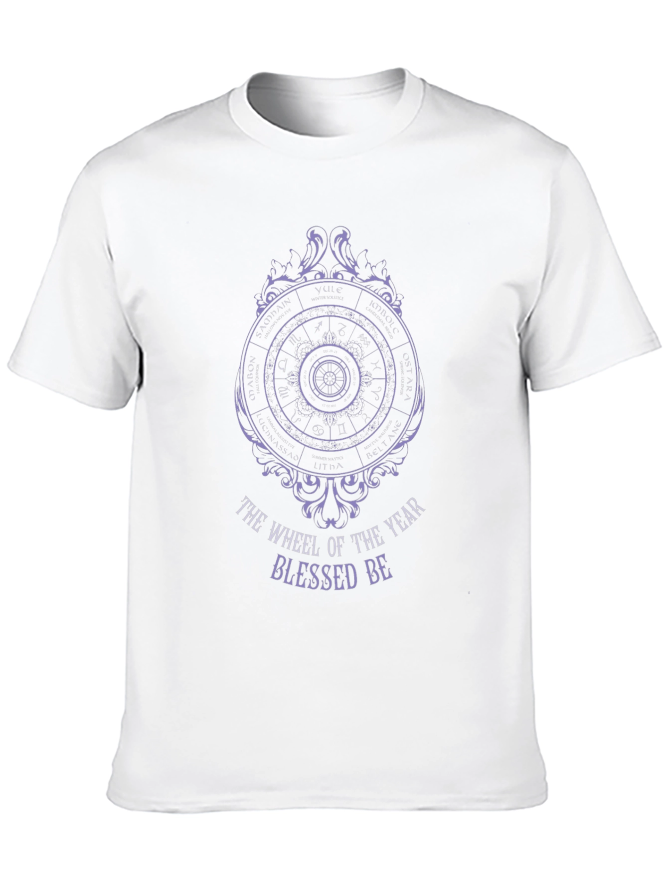 Wheel of the Year Blessed Be Black T-Shirt