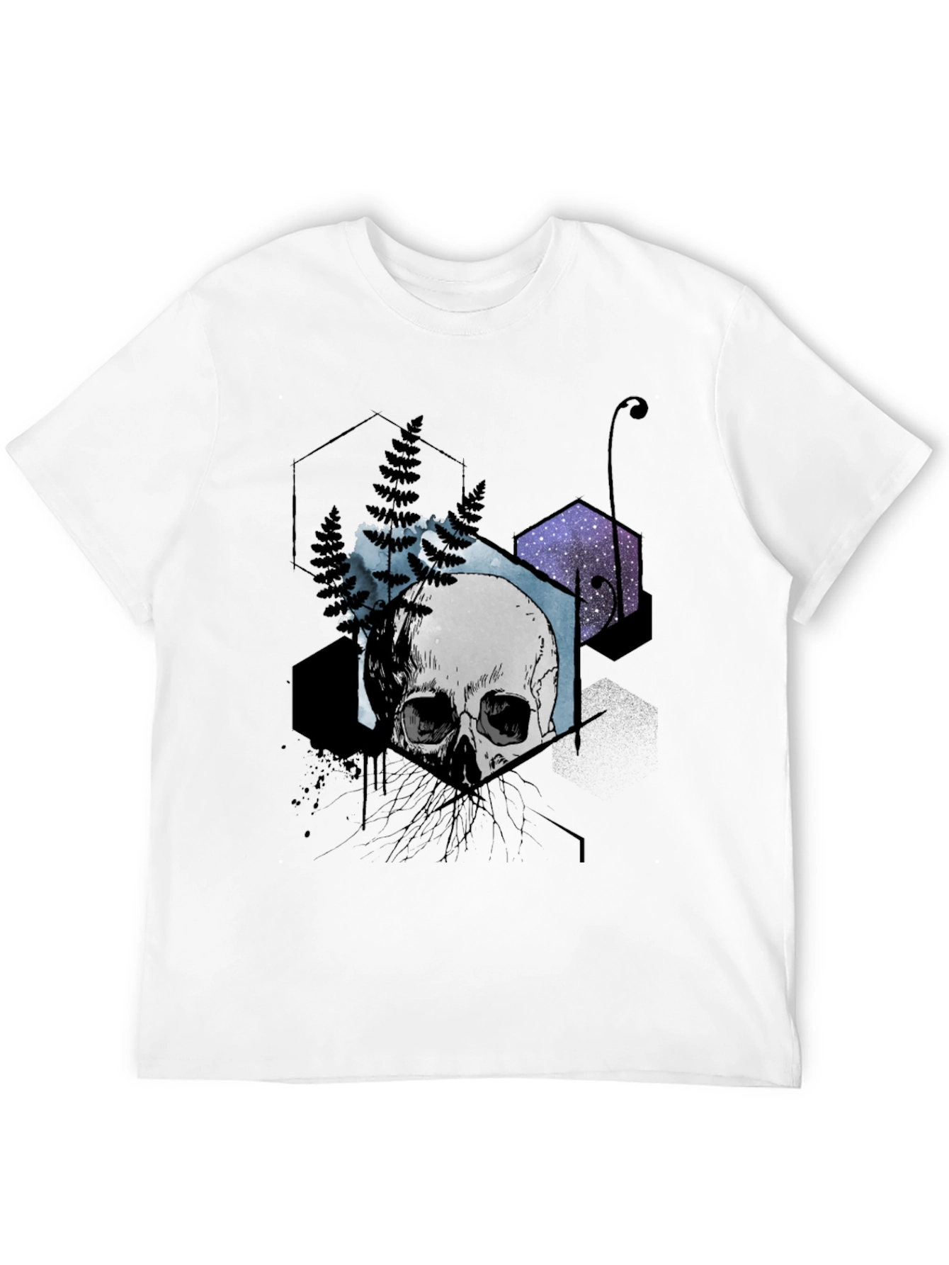 Skull & Geometry Graphic Tee