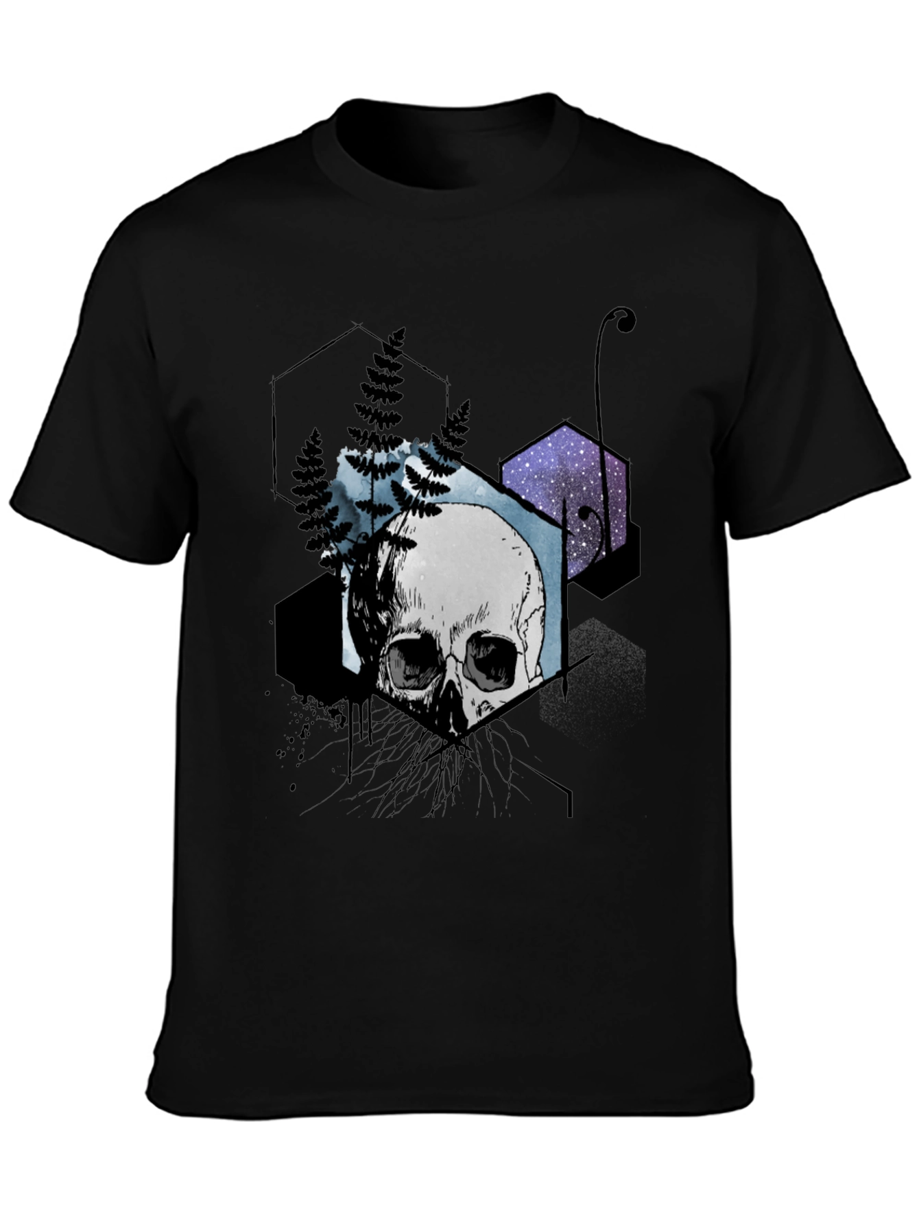 Skull & Geometry Graphic Tee