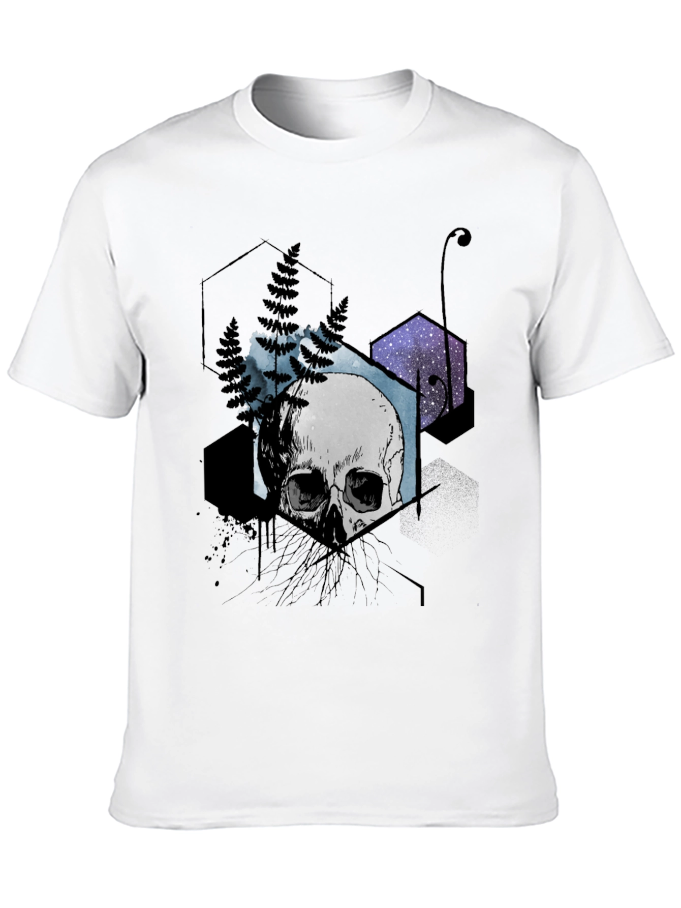 Skull & Geometry Graphic Tee