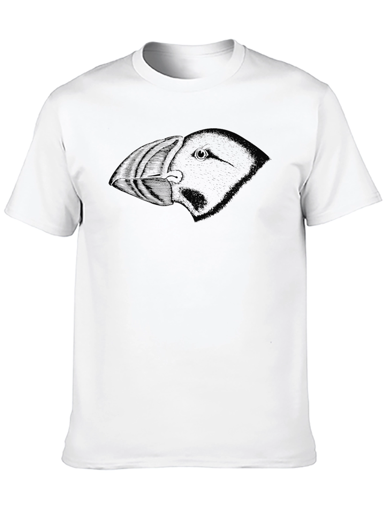 Black Puffin Graphic Tee - Mens Casual T-Shirt