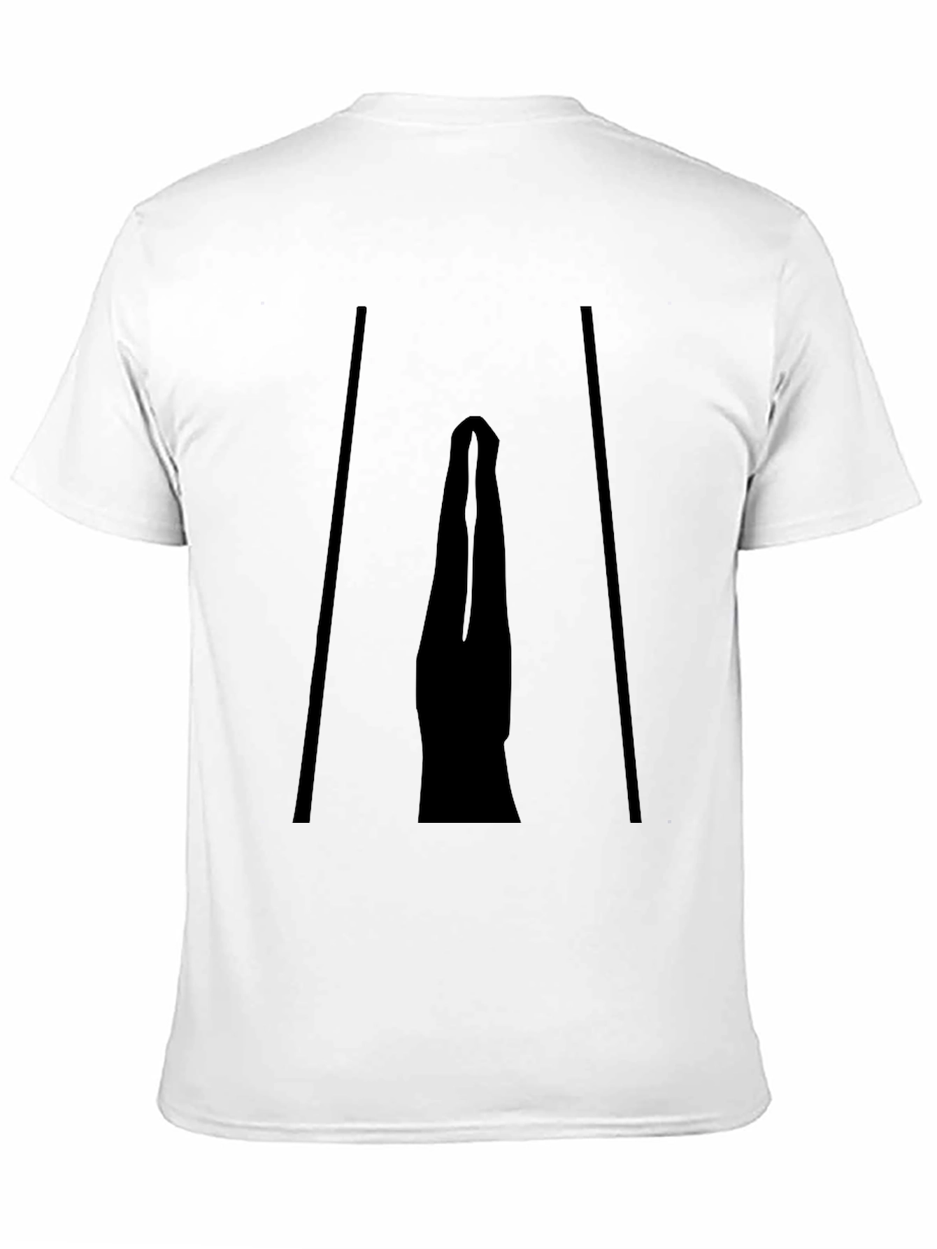 Artistic Silhouette Graphic Print Black T-Shirt