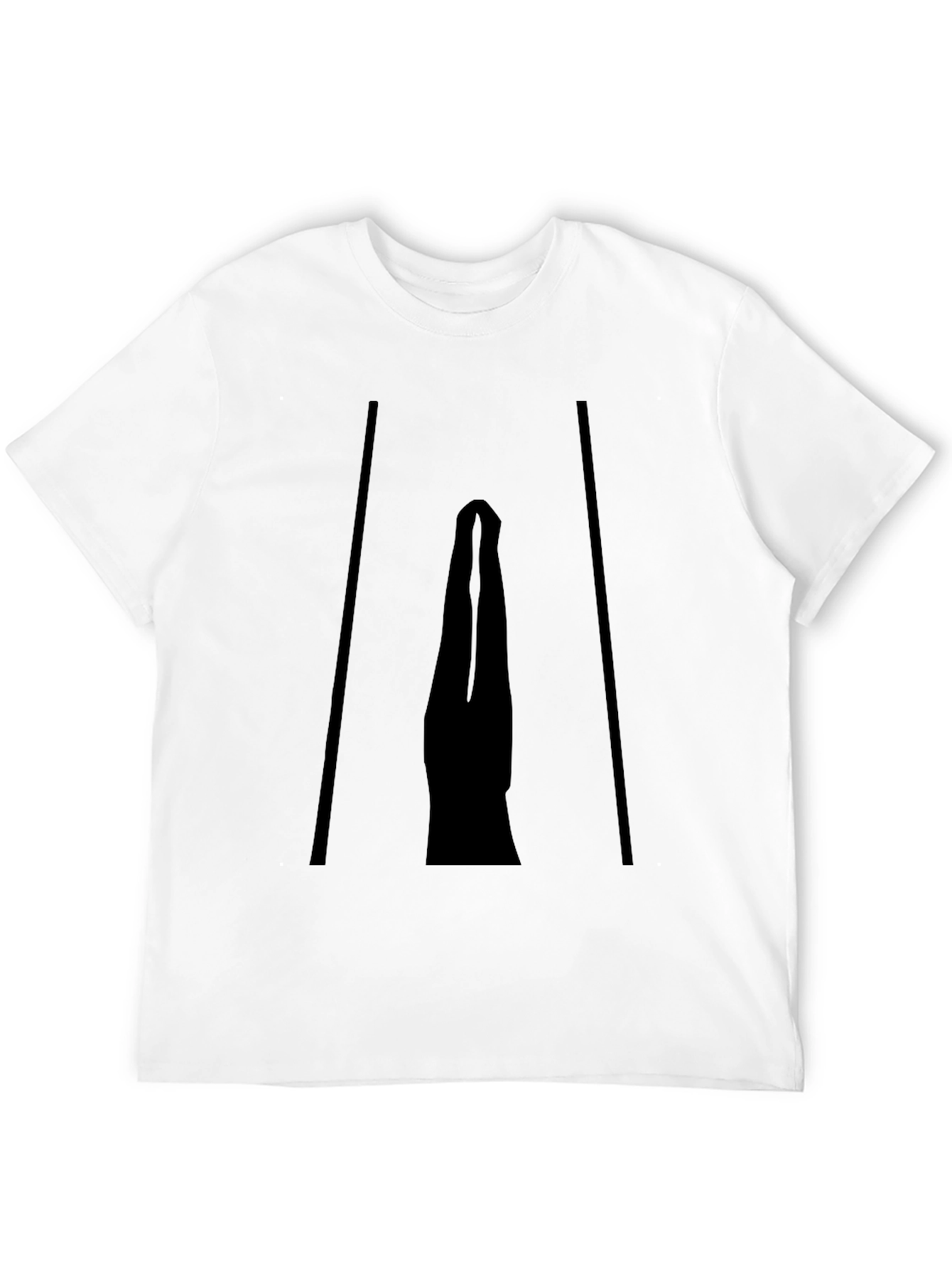 Artistic Silhouette Graphic Print Black T-Shirt
