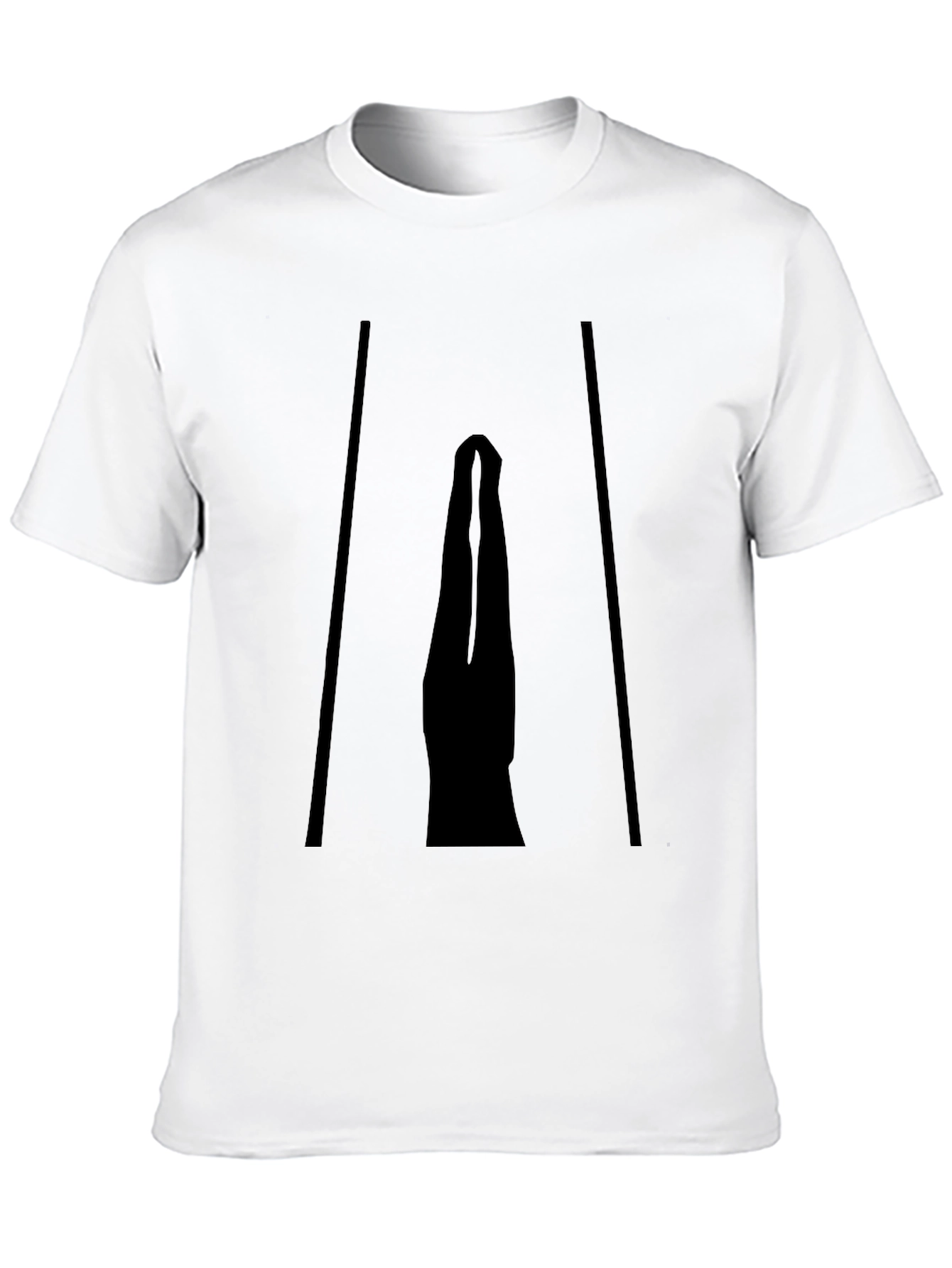 Artistic Silhouette Graphic Print Black T-Shirt