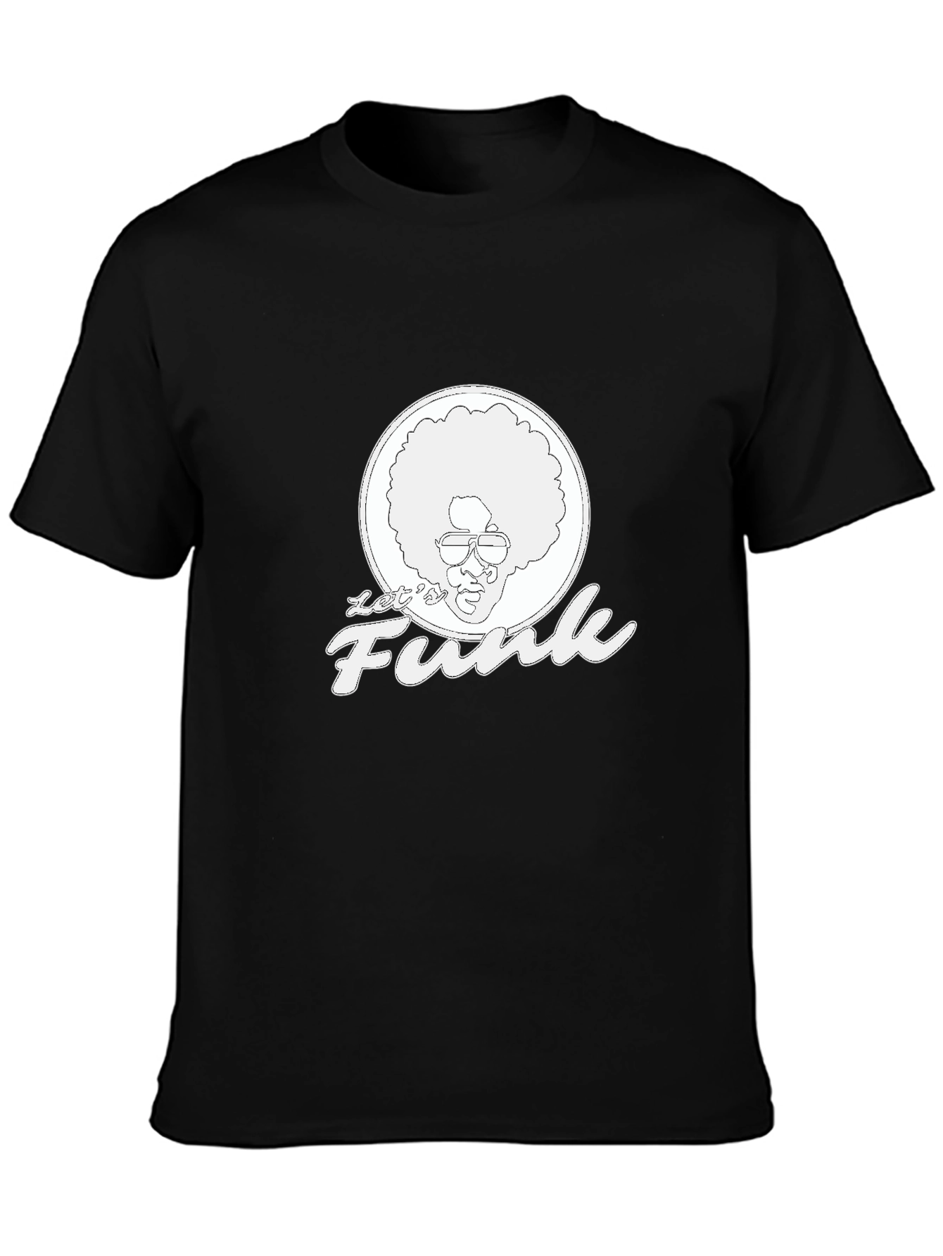 Retro Funk Graphic Tee - Black Cotton T-Shirt