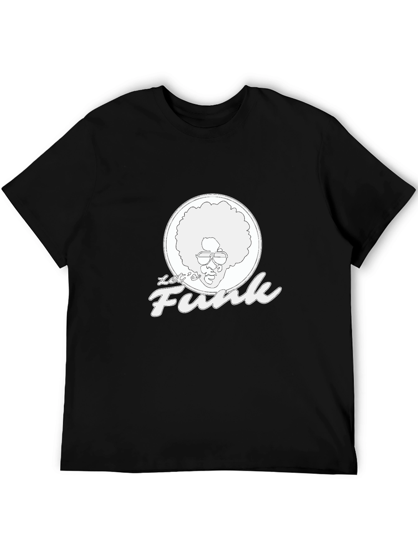 Retro Funk Graphic Tee - Black Cotton T-Shirt