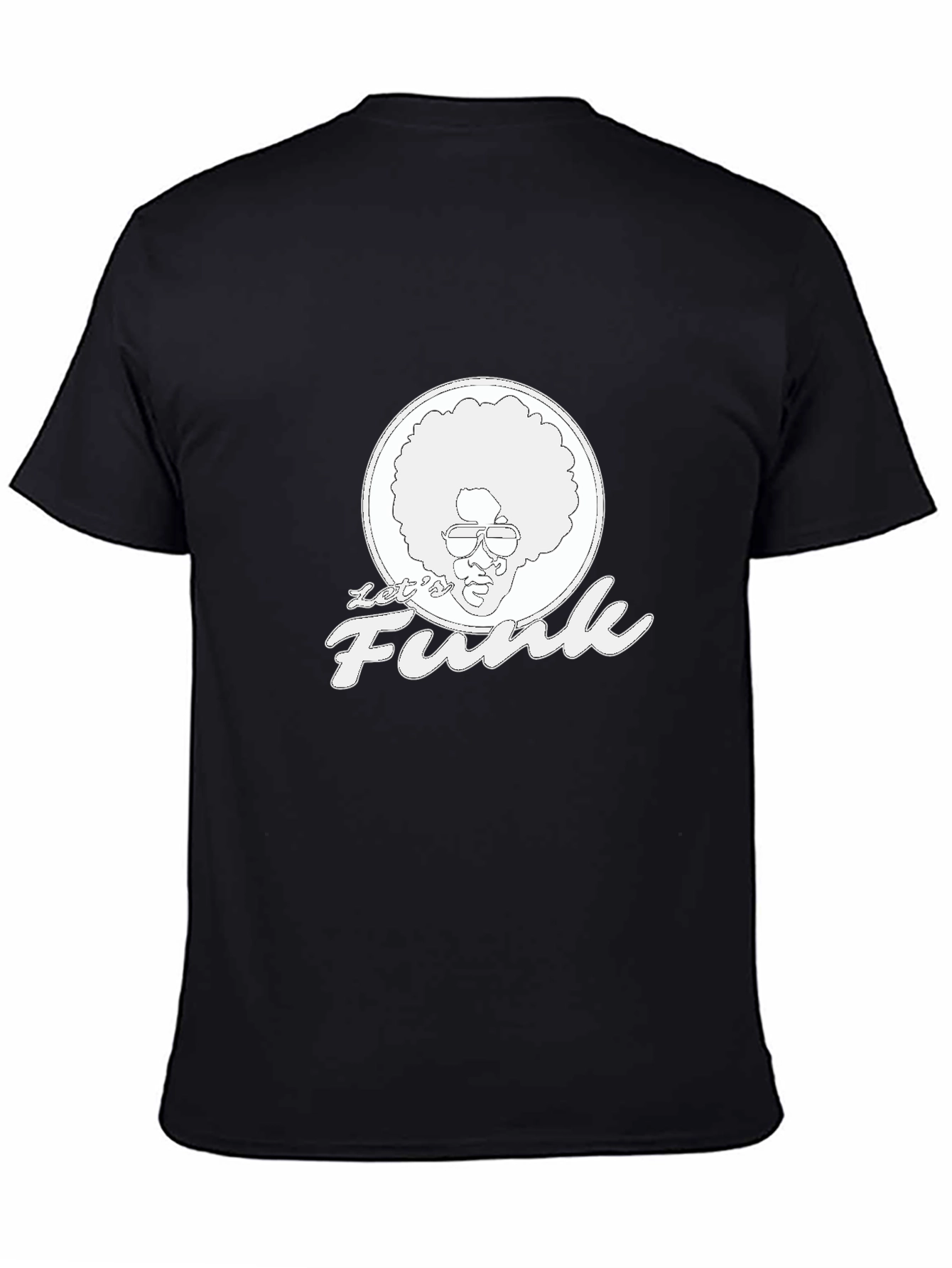 Retro Funk Graphic Tee - Black Cotton T-Shirt