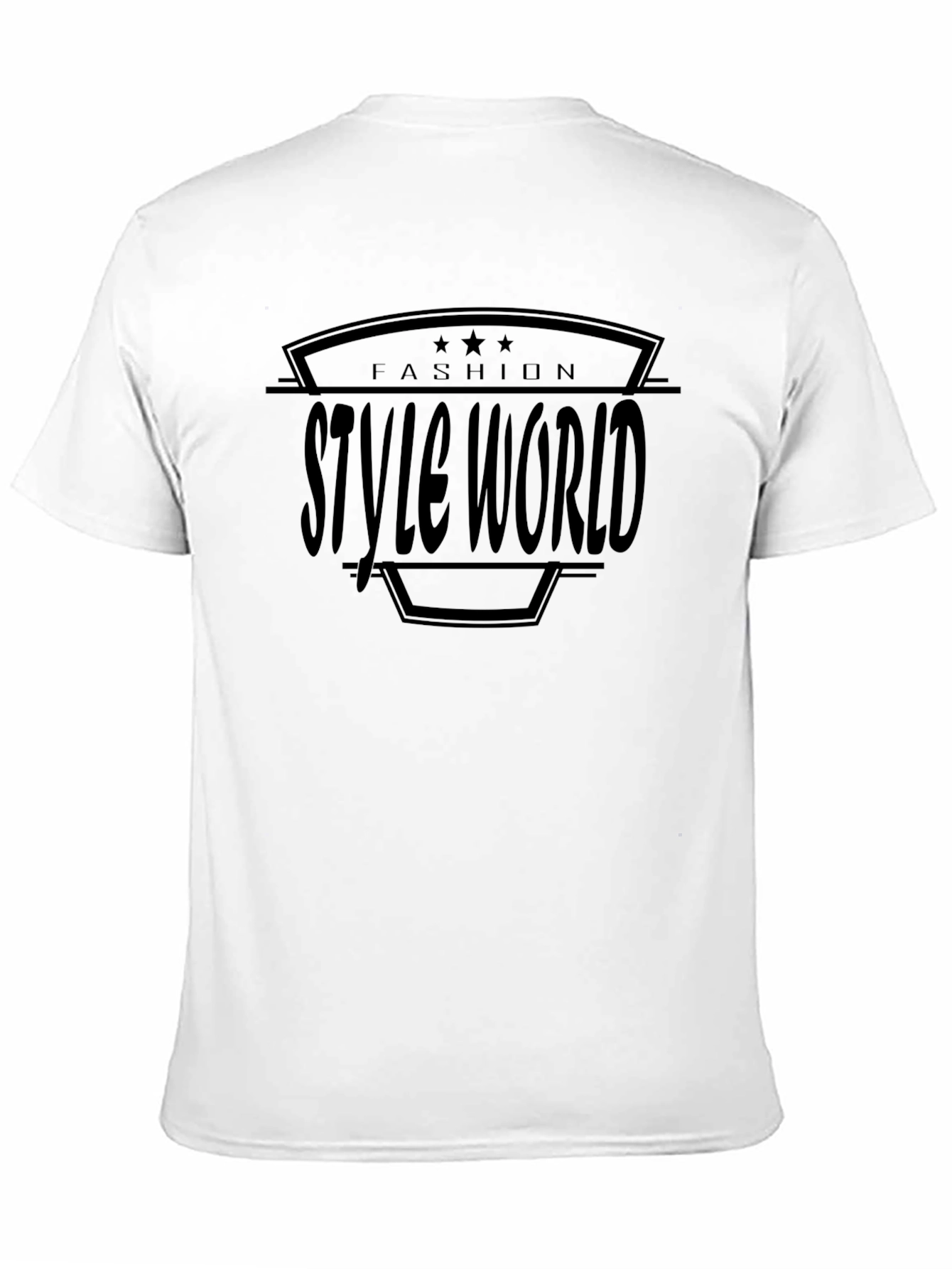 Style World Mens Black Graphic T-Shirt