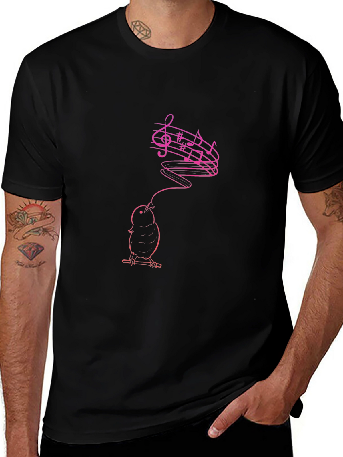 Singing Bird Graphic T-Shirt