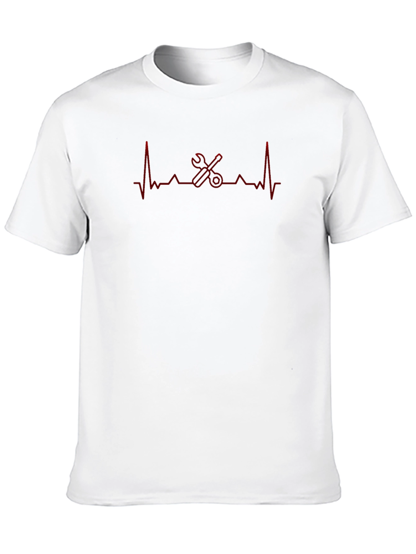Mechanic Heartbeat Graphic T-Shirt - Black