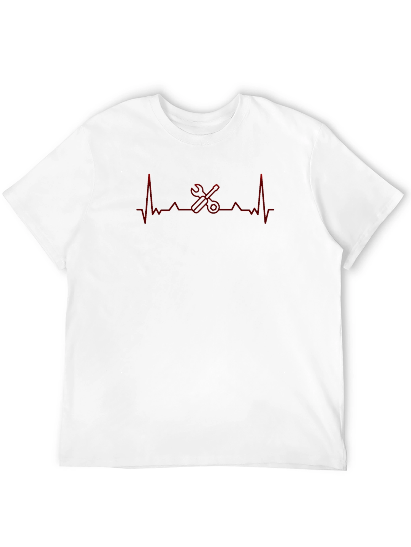 Mechanic Heartbeat Graphic T-Shirt - Black