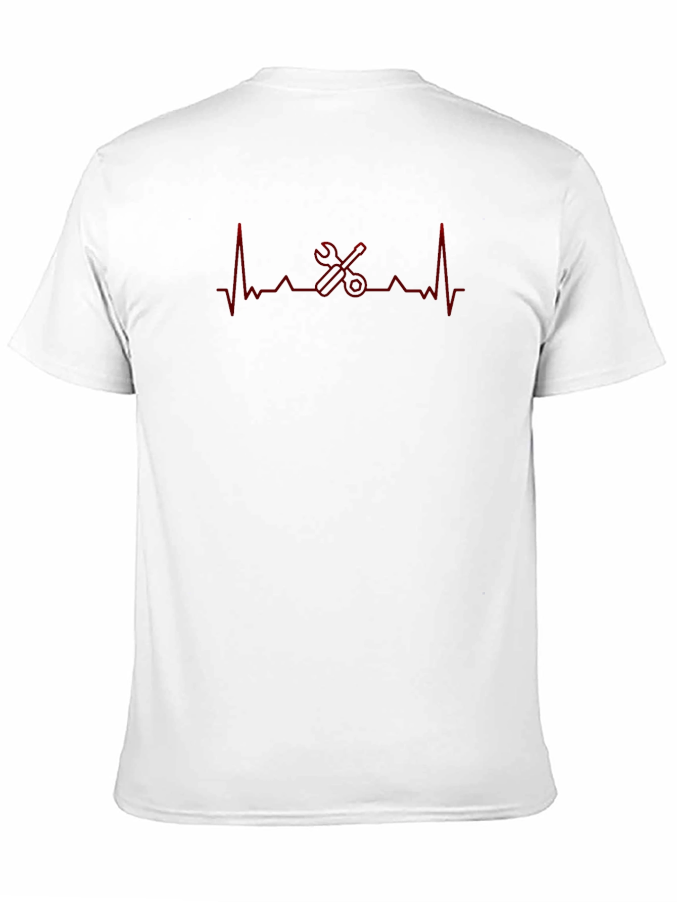 Mechanic Heartbeat Graphic T-Shirt - Black