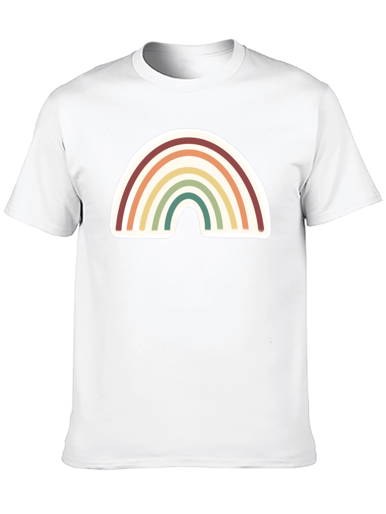 Retro Rainbow Graphic Tee - Soft Cotton Comfort