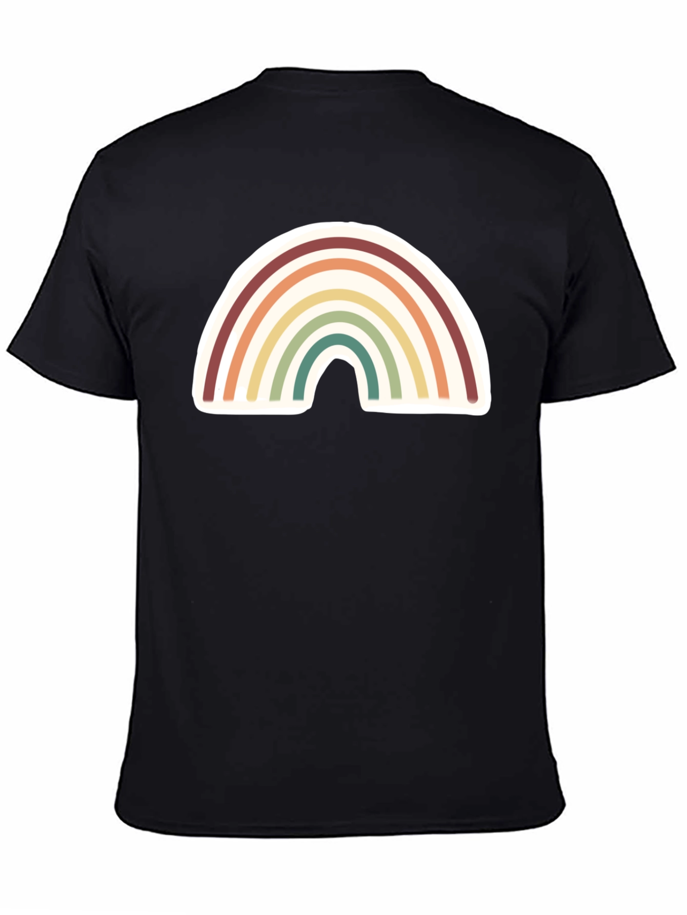 Retro Rainbow Graphic Tee - Soft Cotton Comfort