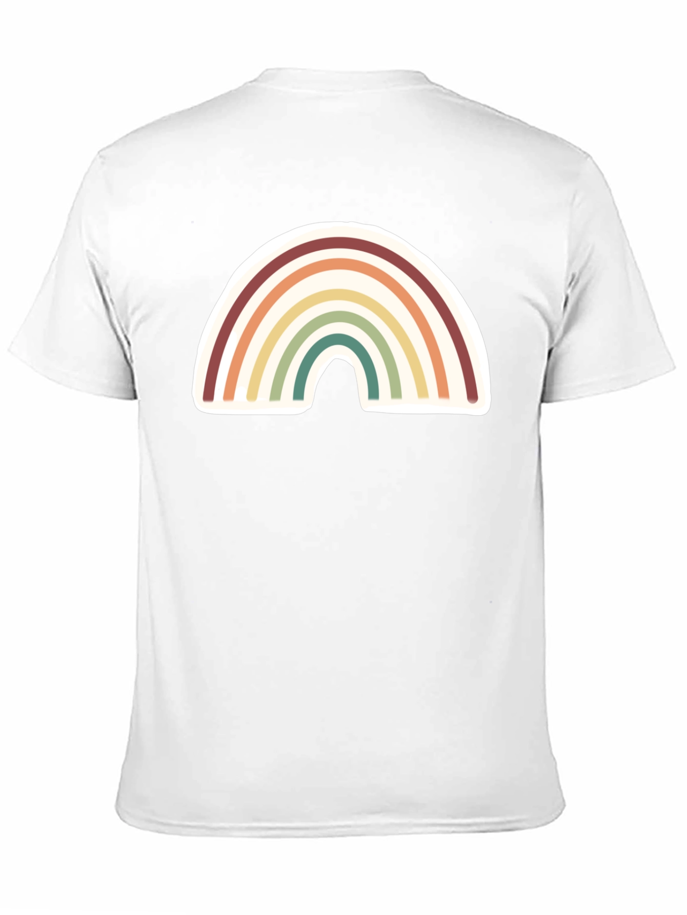 Retro Rainbow Graphic Tee - Soft Cotton Comfort