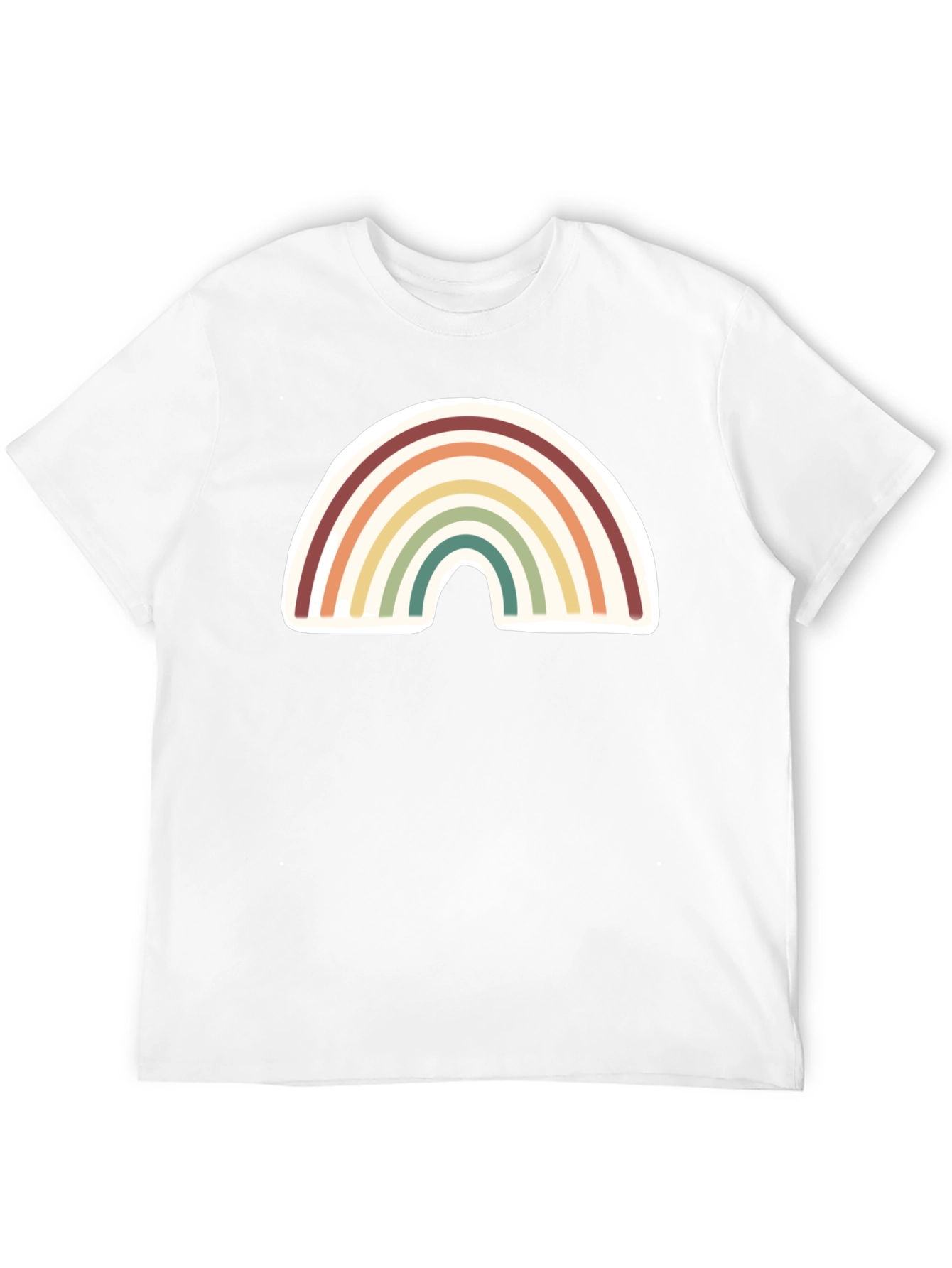 Retro Rainbow Graphic Tee - Soft Cotton Comfort