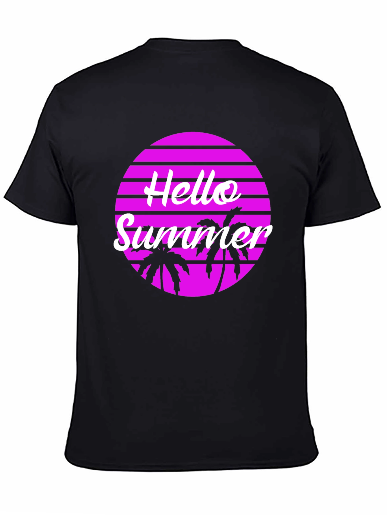 Hello Summer Palm Tree Graphic Tee