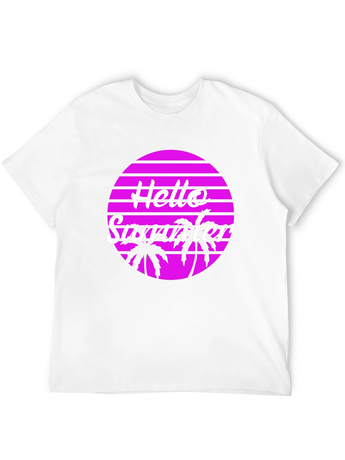 Hello Summer Palm Tree Graphic Tee