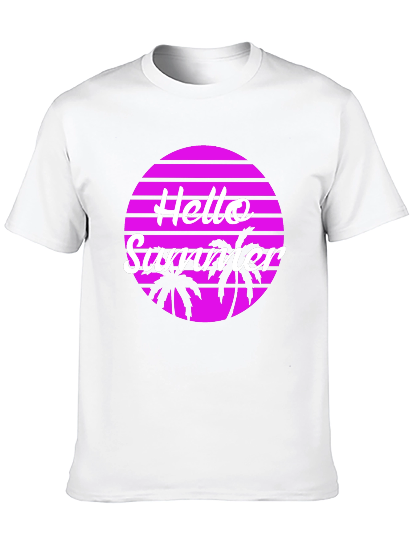Hello Summer Palm Tree Graphic Tee