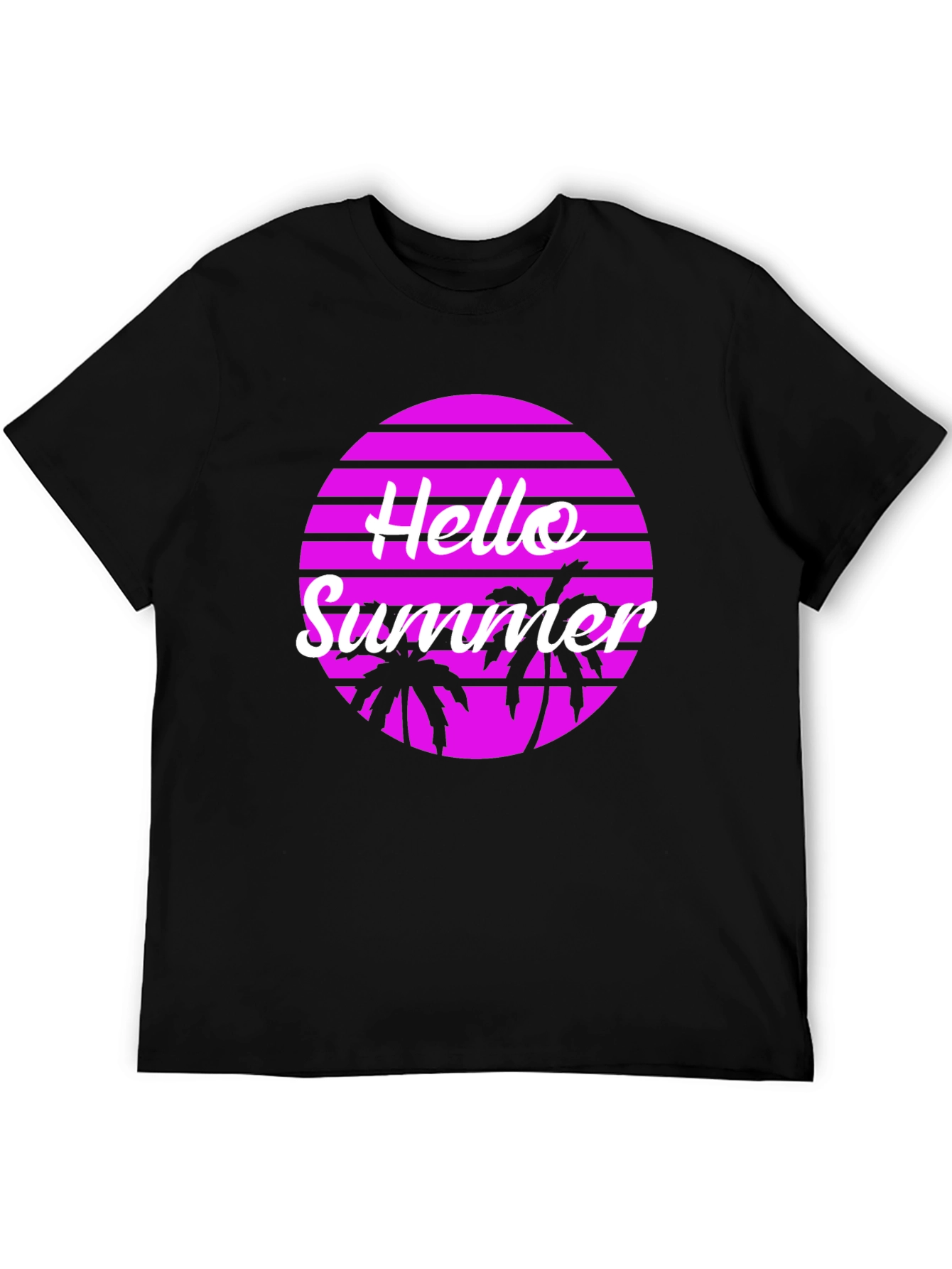 Hello Summer Palm Tree Graphic Tee