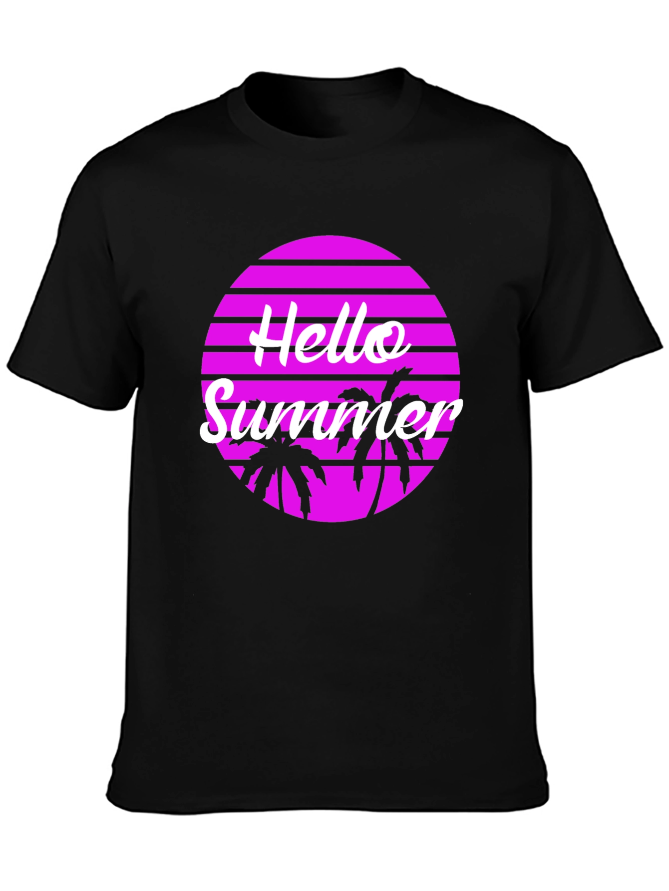 Hello Summer Palm Tree Graphic Tee