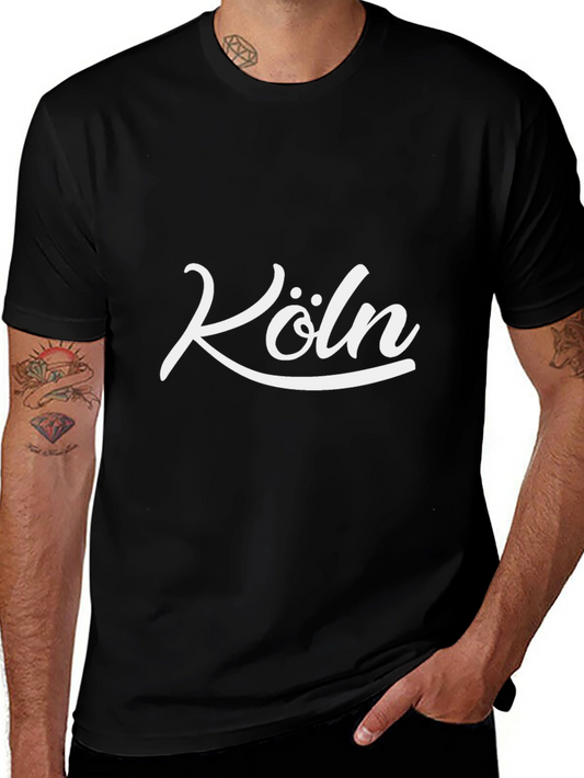 Köln Germany Graphic Tee - Black Cotton T-Shirt