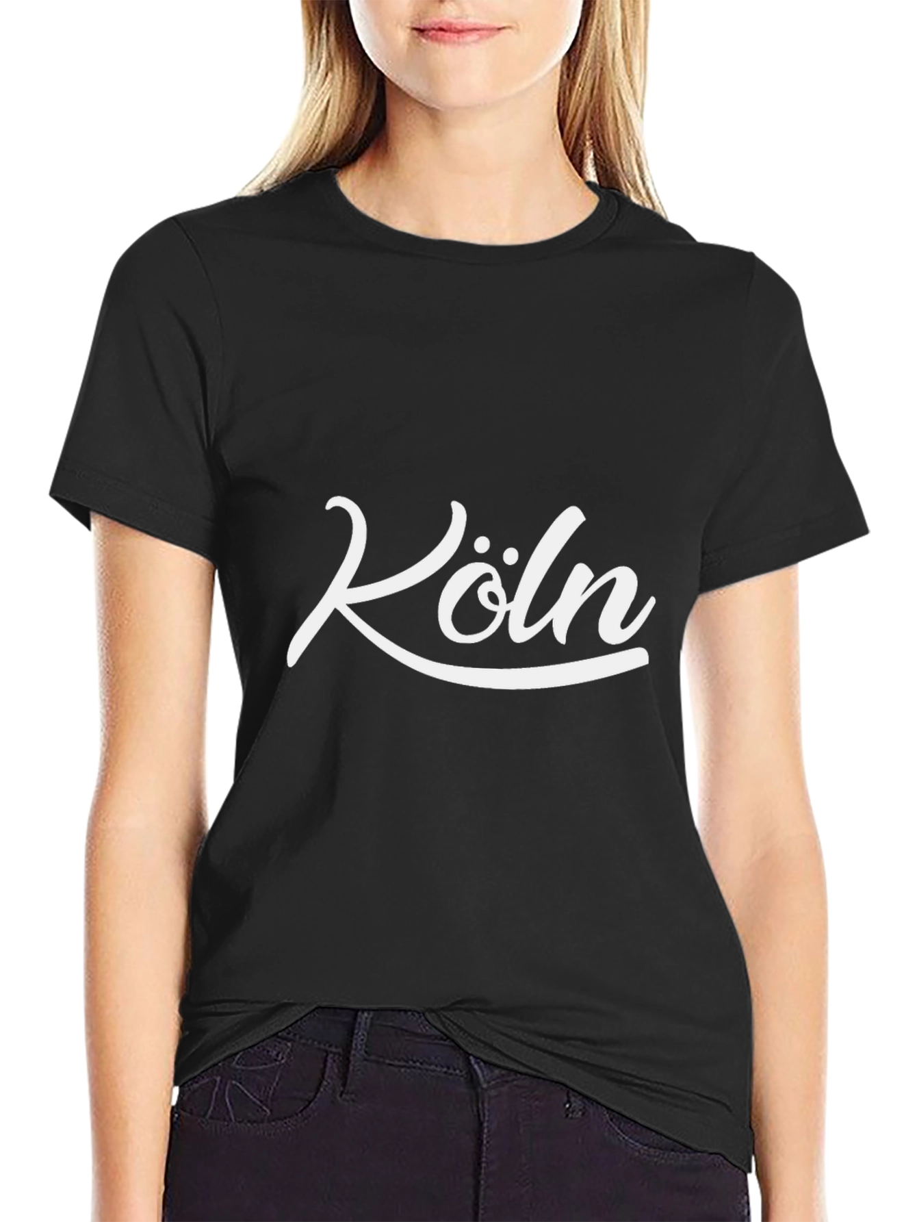 Köln Germany Graphic Tee - Black Cotton T-Shirt