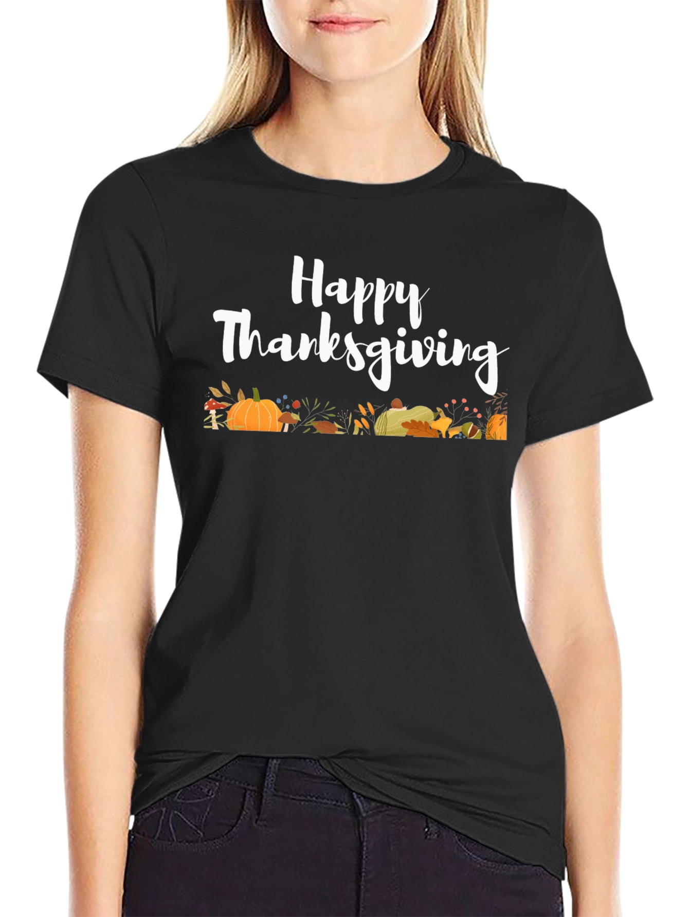 Happy Thanksgiving T-Shirt: Autumn Harvest Holiday Tee