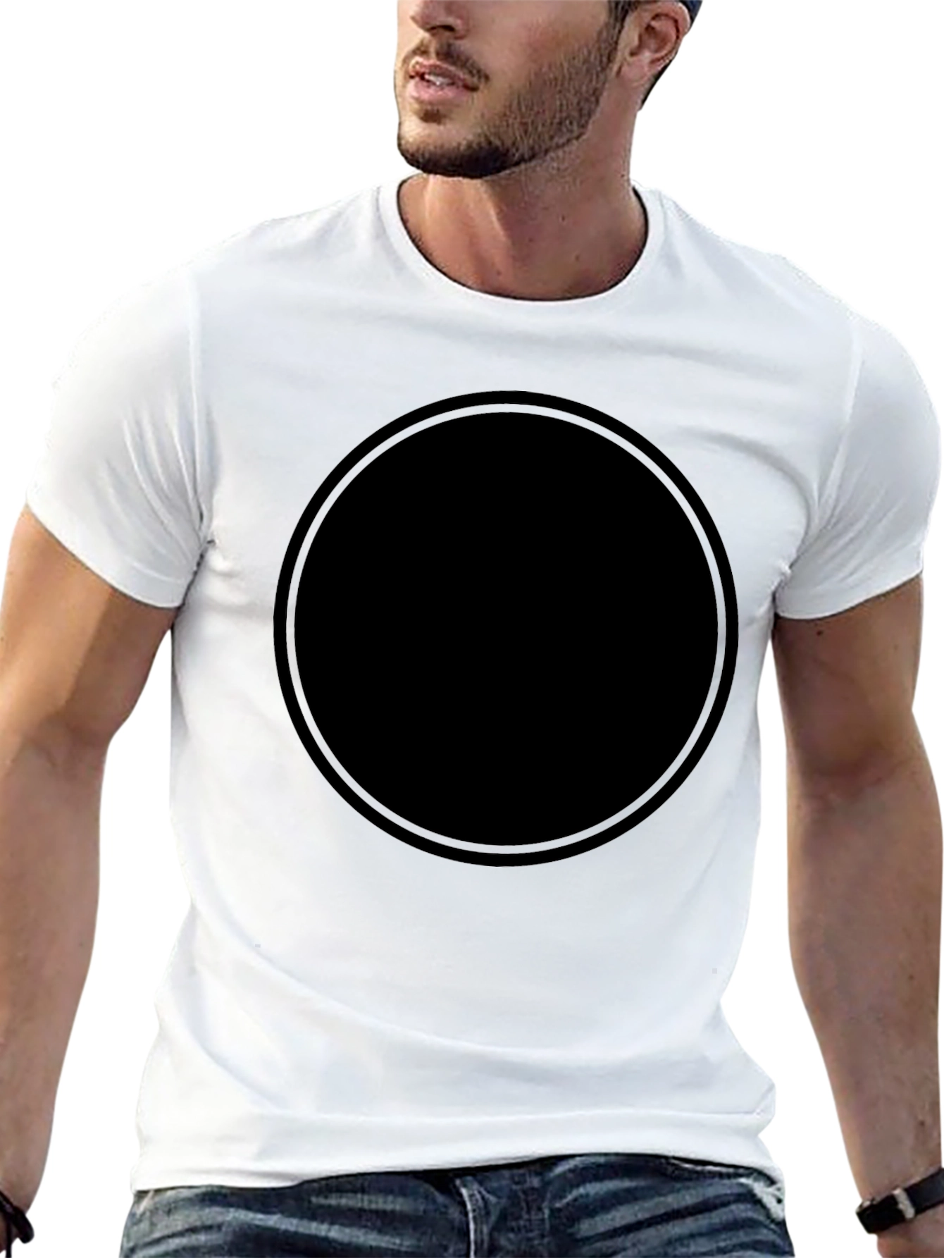 Solid Black Crew Neck T-Shirt