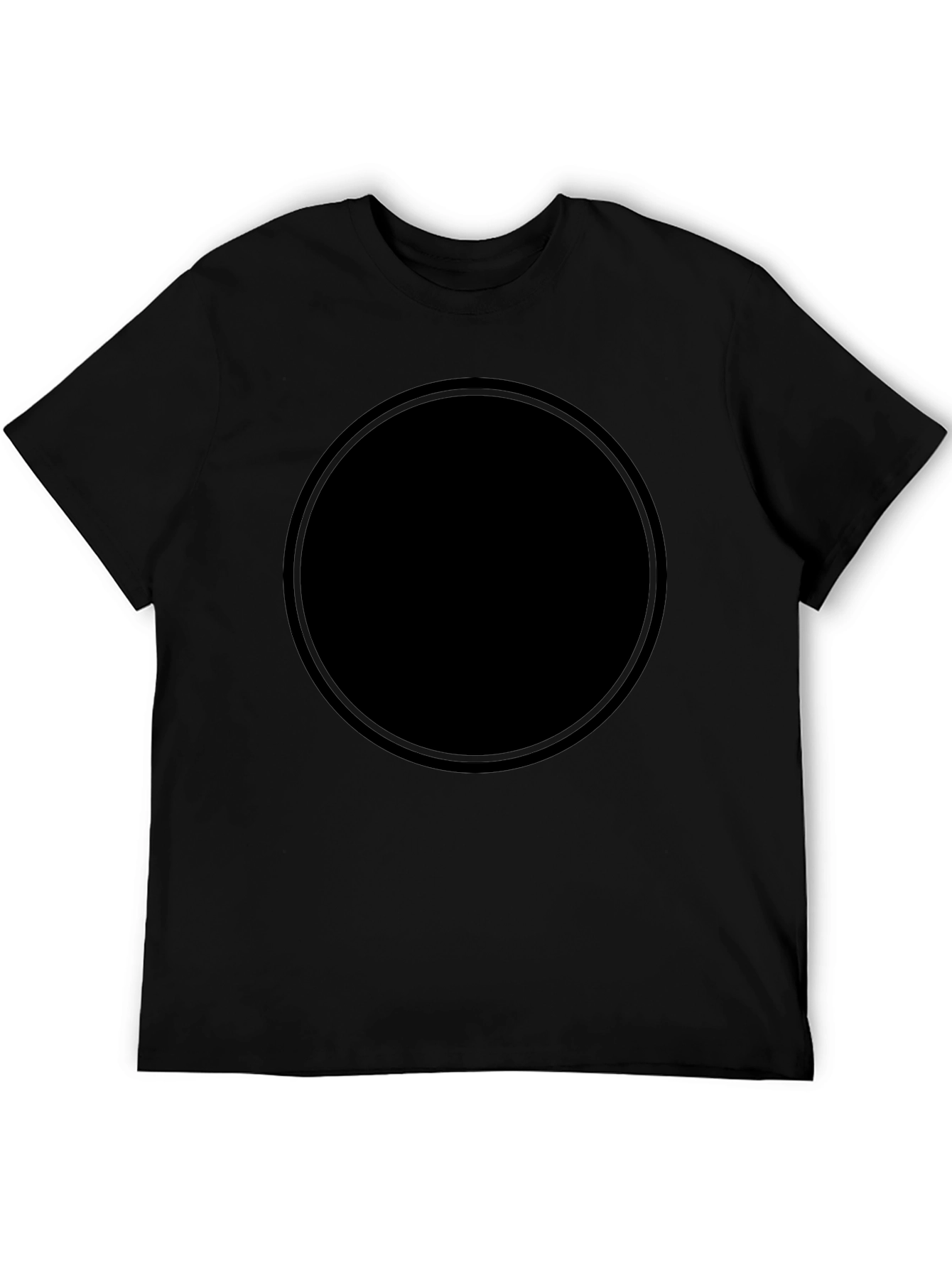 Solid Black Crew Neck T-Shirt