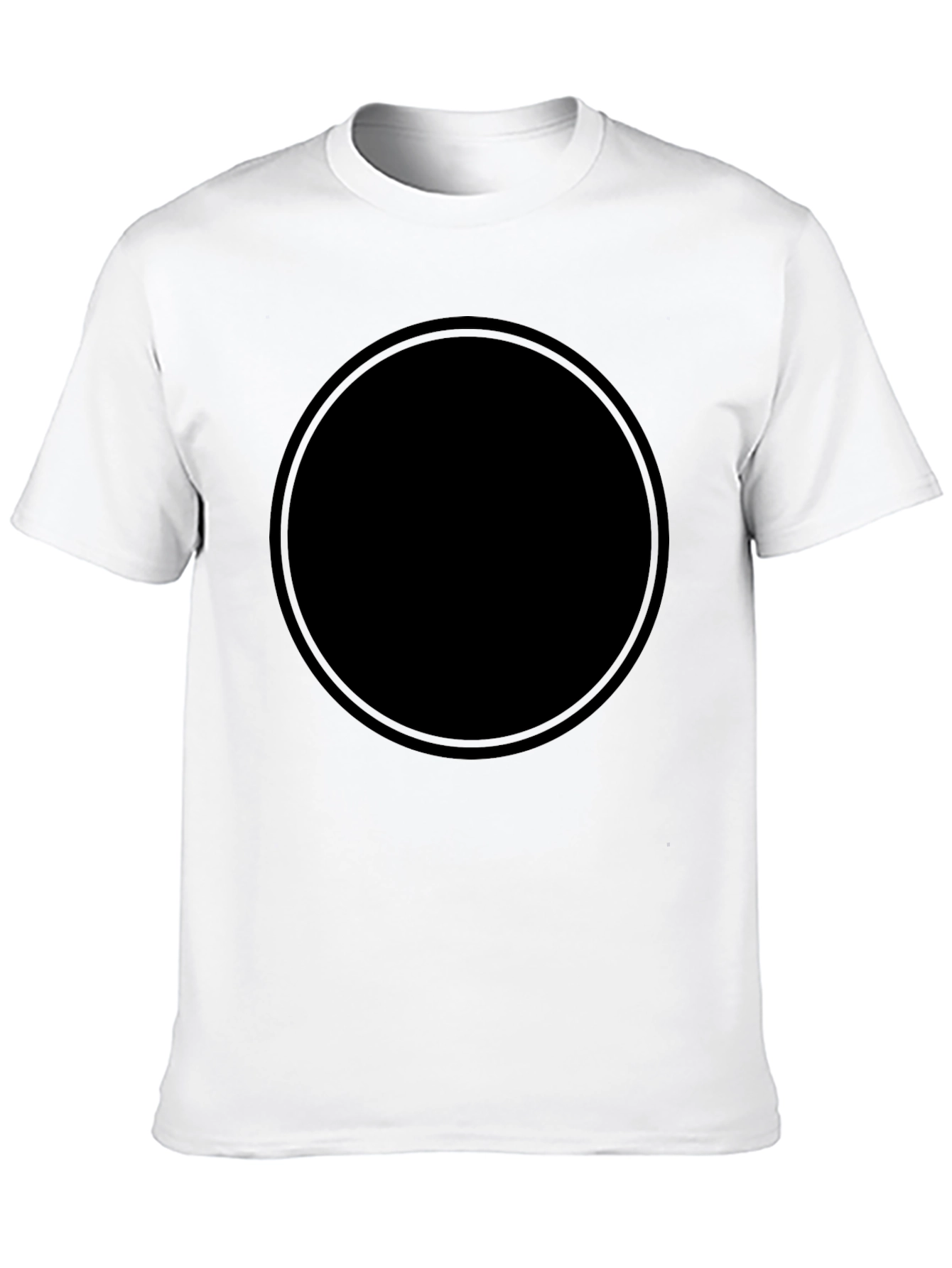 Solid Black Crew Neck T-Shirt