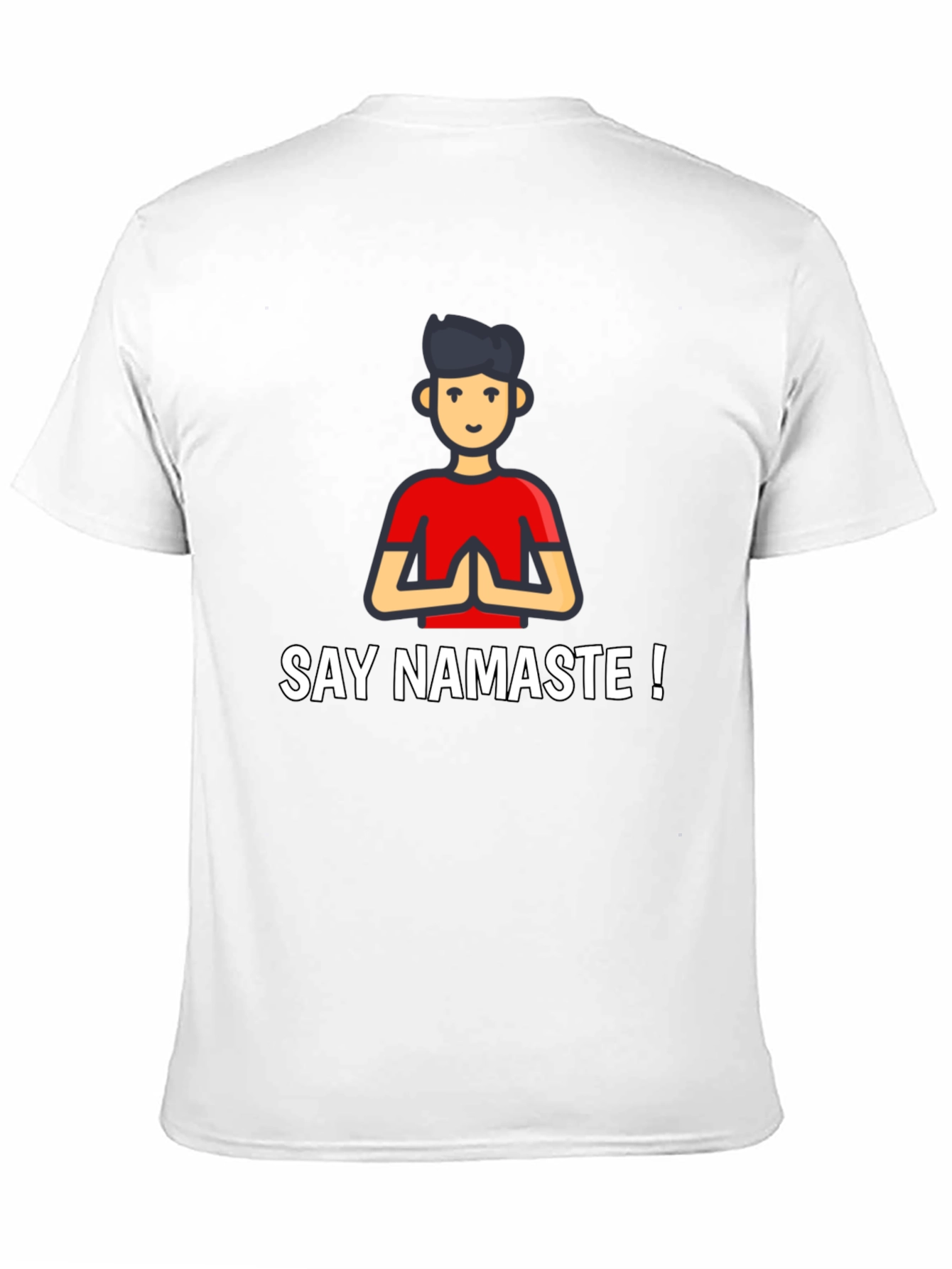 Say Namaste Graphic Black T-Shirt - Yoga & Meditation