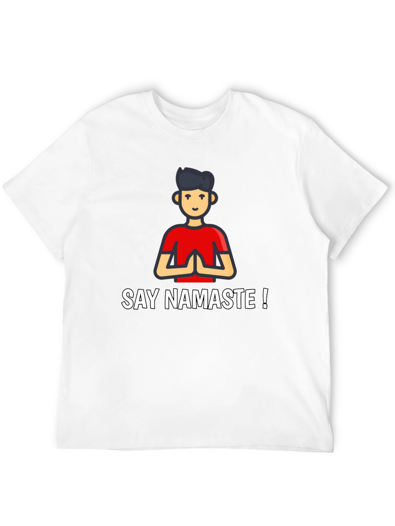 Say Namaste Graphic Black T-Shirt - Yoga & Meditation