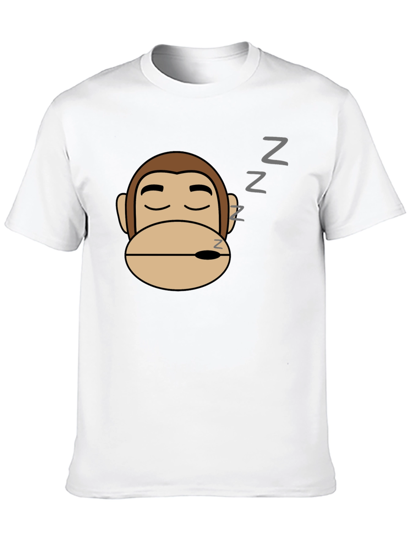 Sleepy Monkey Graphic Tee - Black Cotton Comfort