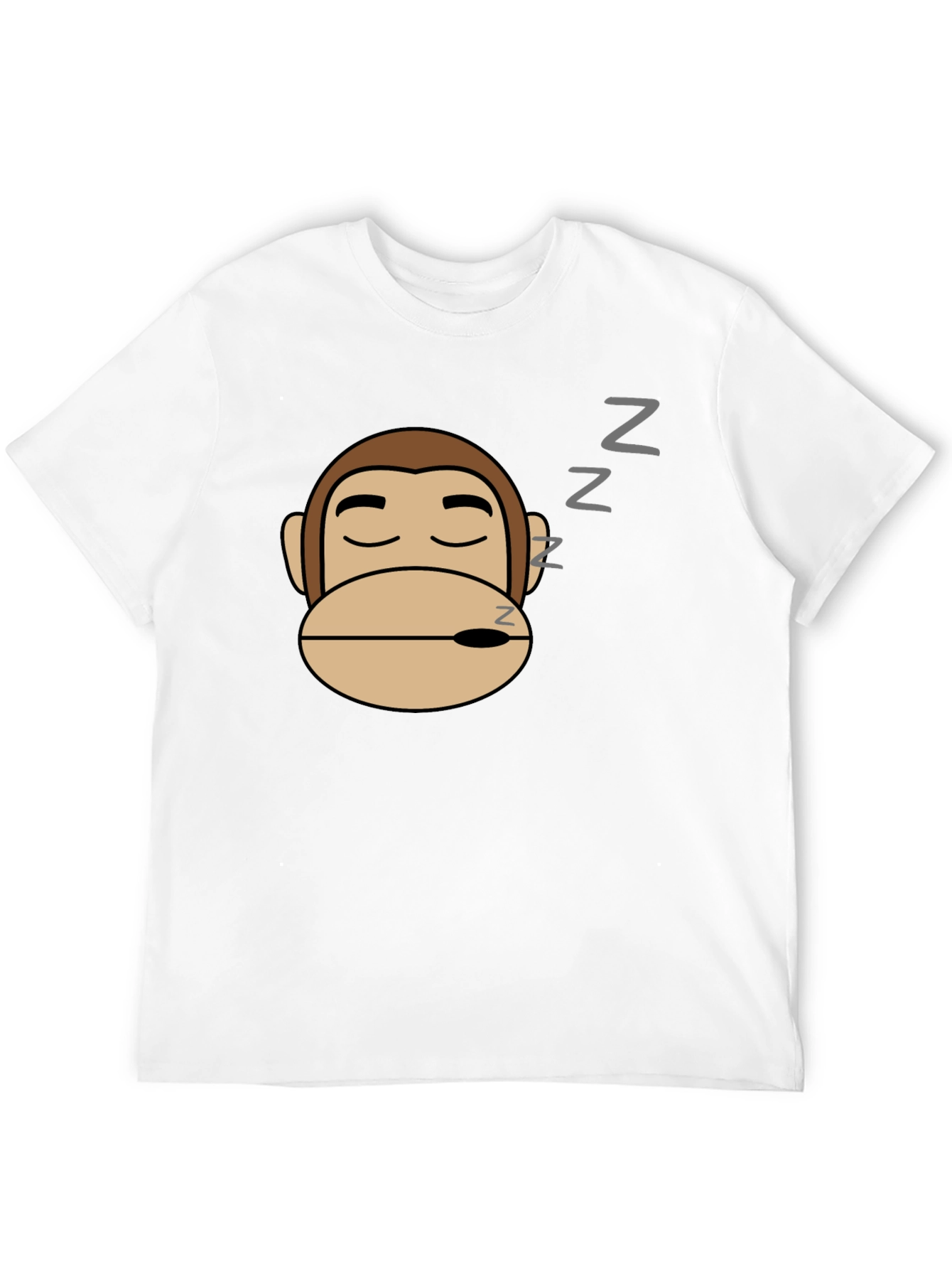Sleepy Monkey Graphic Tee - Black Cotton Comfort