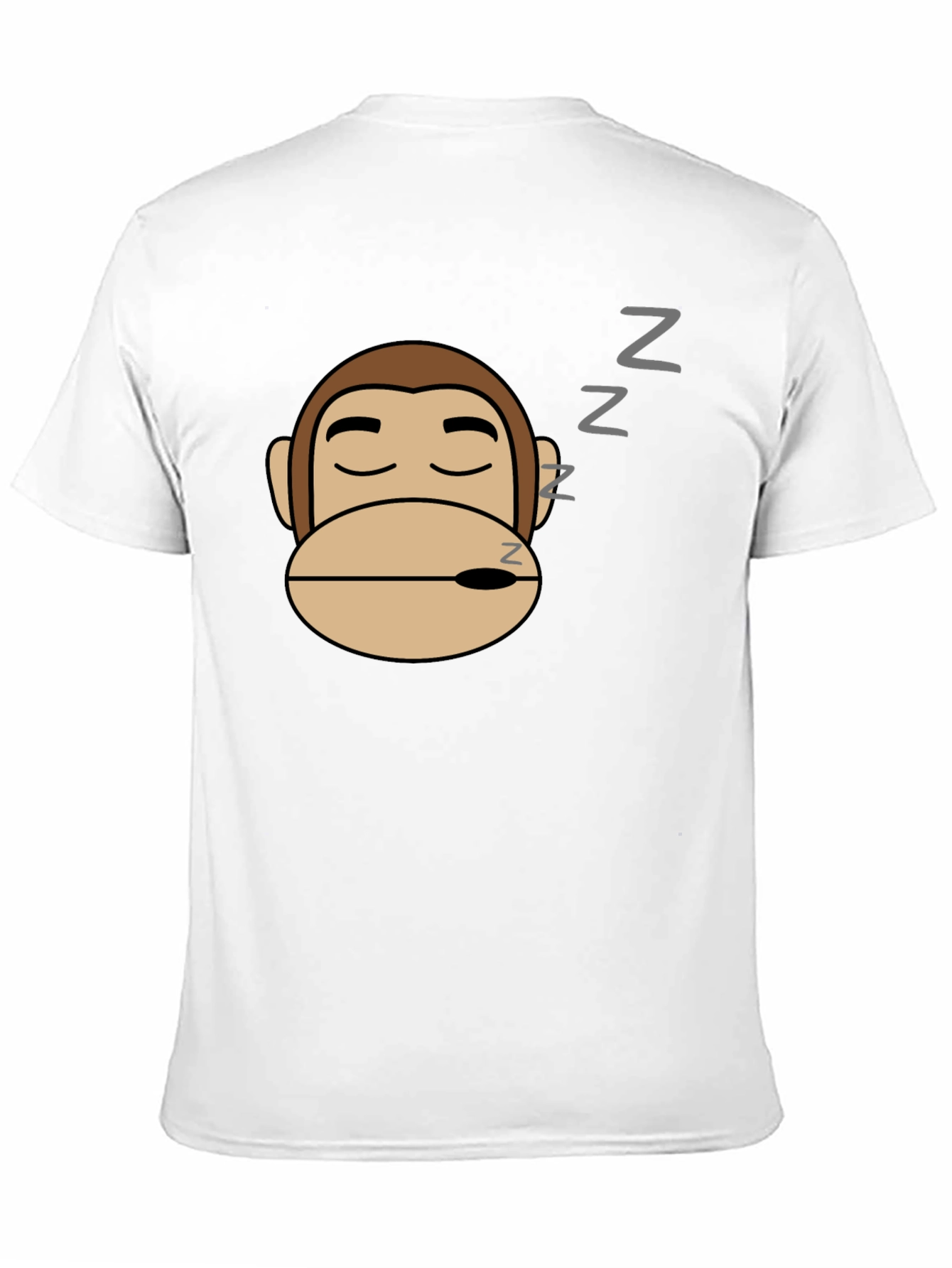Sleepy Monkey Graphic Tee - Black Cotton Comfort