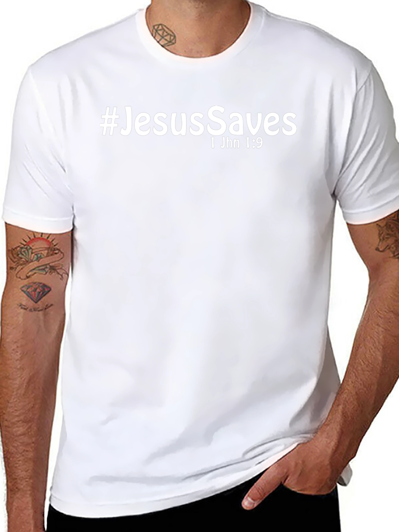 #JesusSaves T-Shirt - I John 1:9 - Christian Apparel
