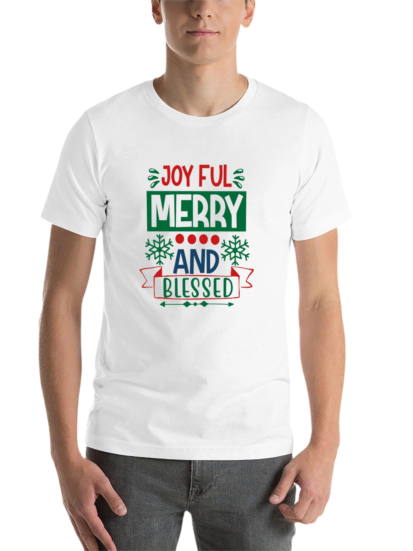 Joyful Merry and Blessed Black T-Shirt