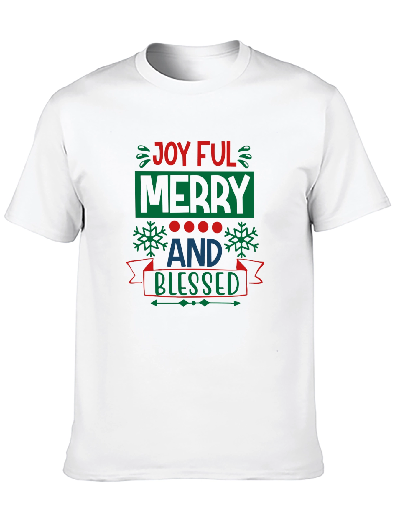 Joyful Merry and Blessed Black T-Shirt