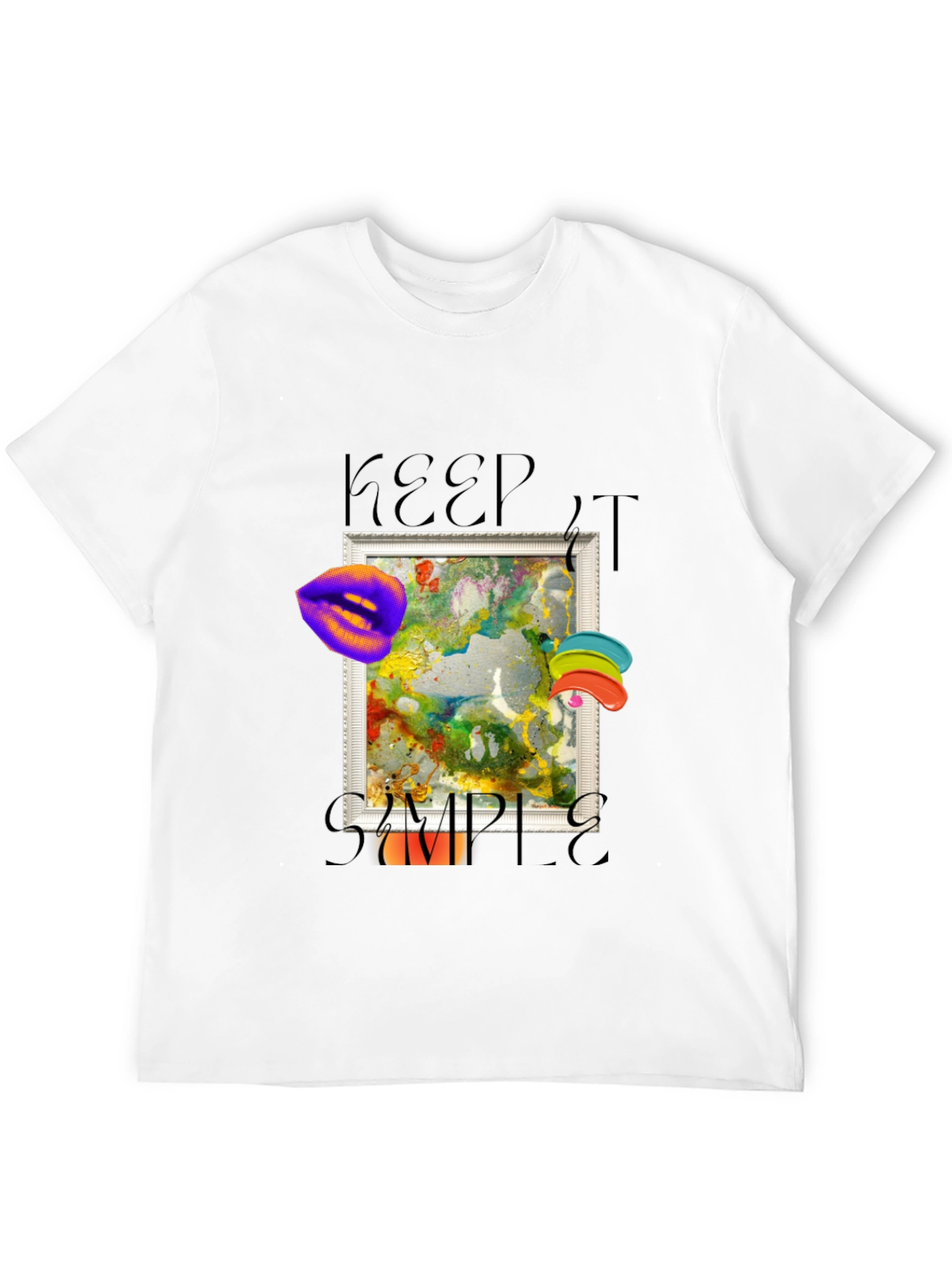 Keep it Simple Graphic Tee - Artsy Black T-Shirt