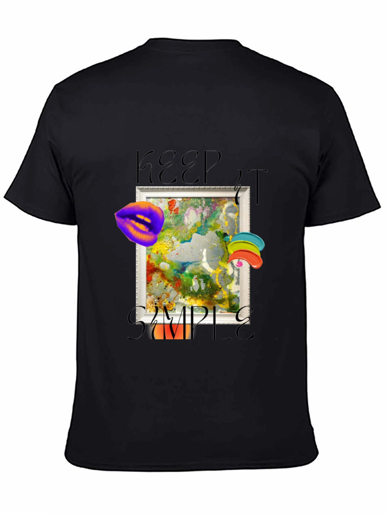 Keep it Simple Graphic Tee - Artsy Black T-Shirt