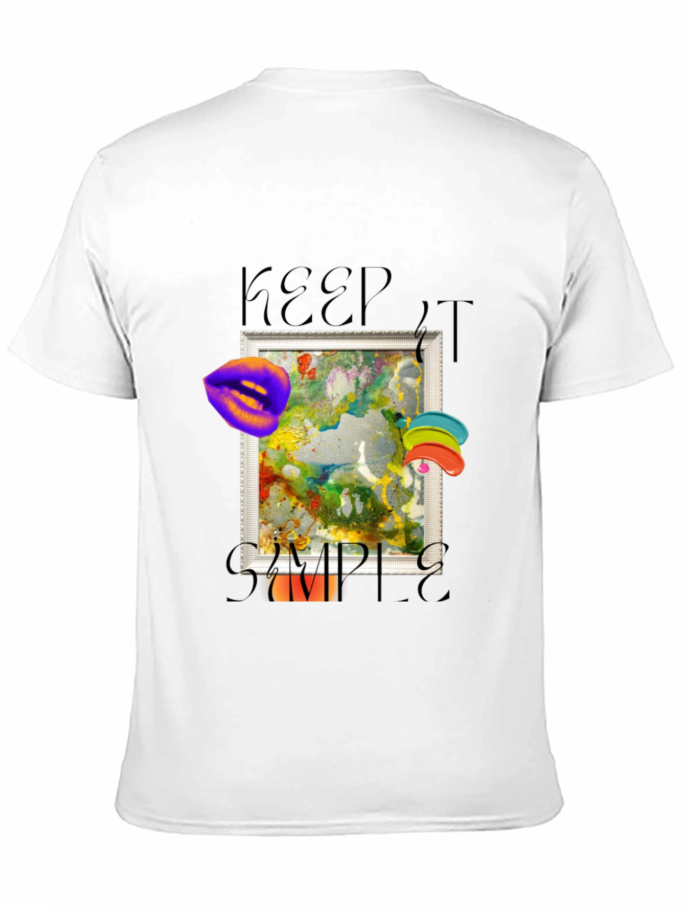 Keep it Simple Graphic Tee - Artsy Black T-Shirt