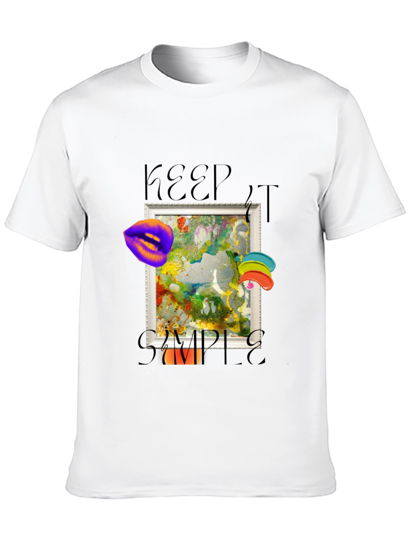 Keep it Simple Graphic Tee - Artsy Black T-Shirt