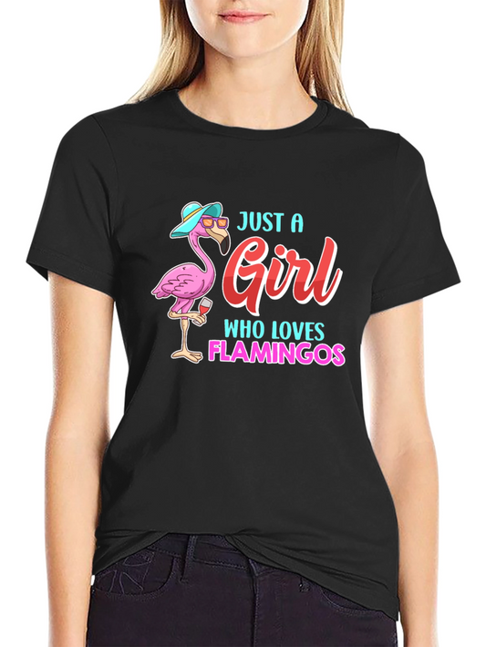 Just a Girl Who Loves Flamingos T-Shirt