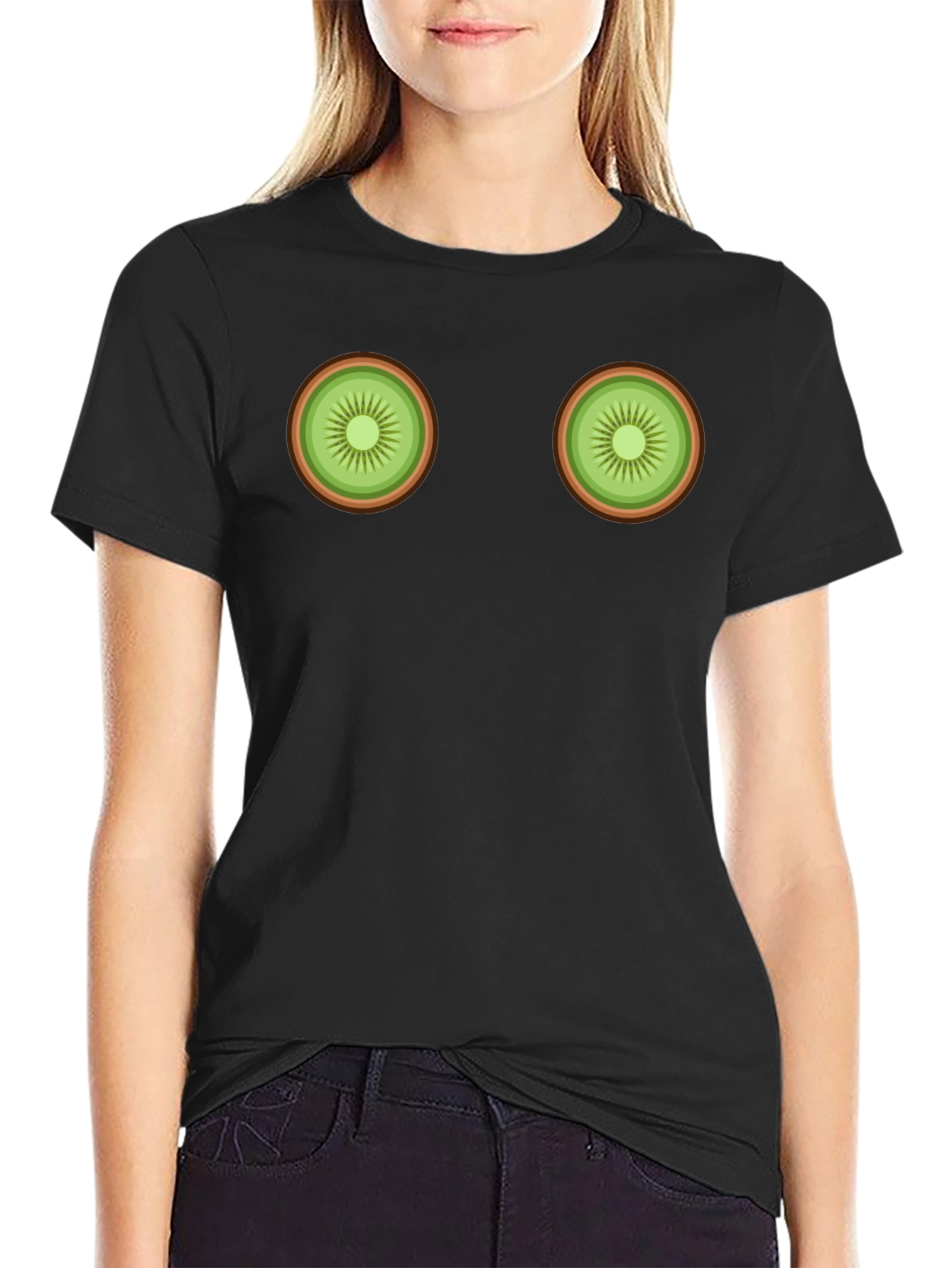 Kiwi Slice Graphic Tee - Unique Fruit Design