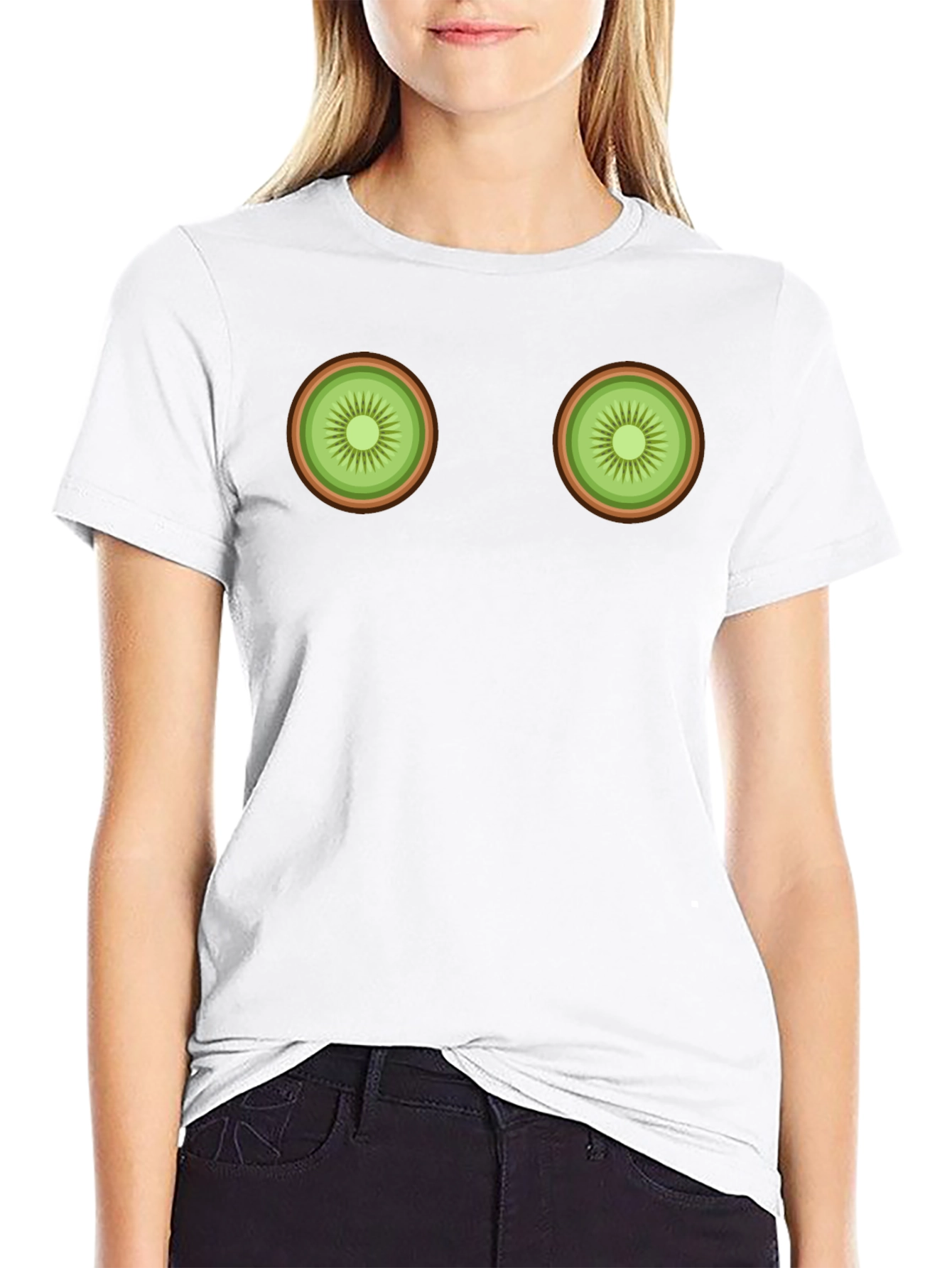 Kiwi Slice Graphic Tee - Unique Fruit Design